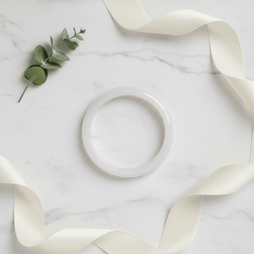 White Moonstone Bangle (52mm)