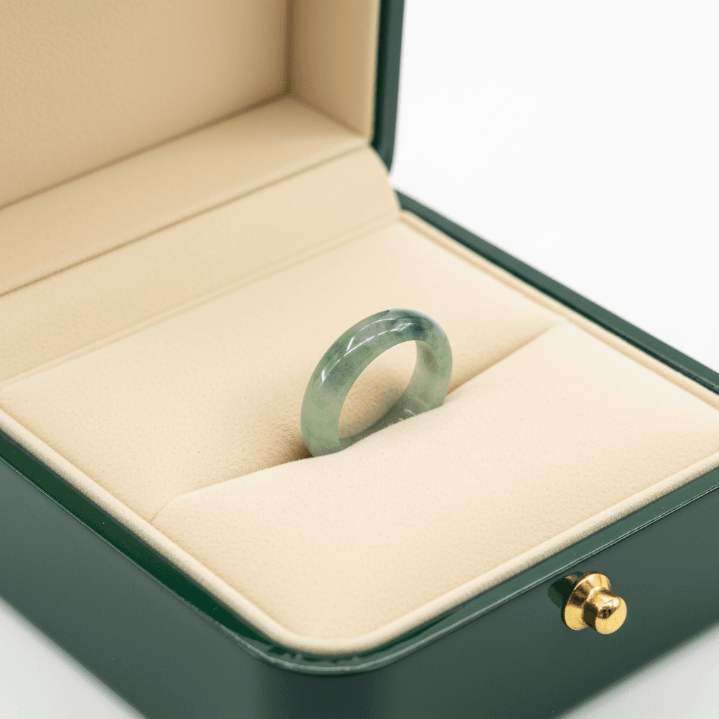 Green Jadeite Jade Ring (16.5mm)