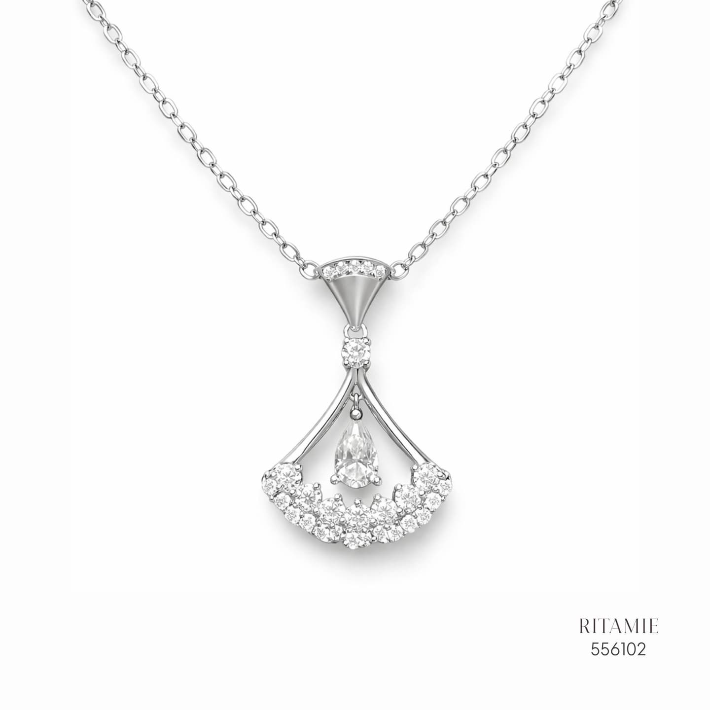 The Diva?s Whisper Silver Moissanite Necklace 556102