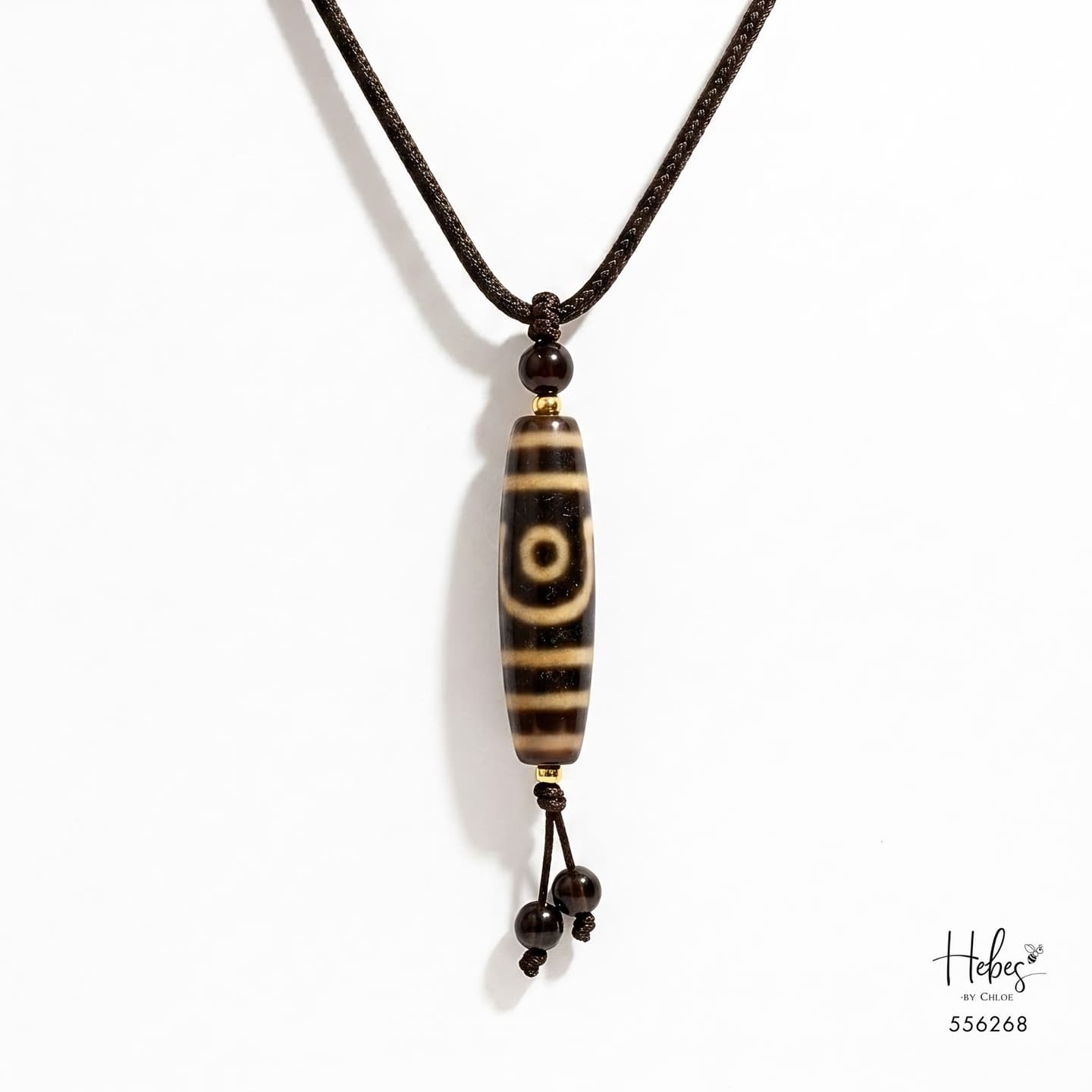 The Sacred Union Tibetan 2-Eye Dzi Pendant 556268