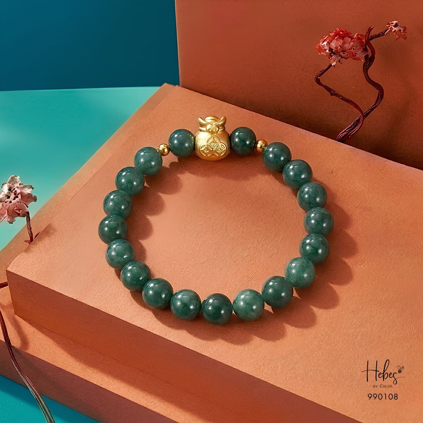 Gold Vermeil Supreme Abundance Jade Bracelet