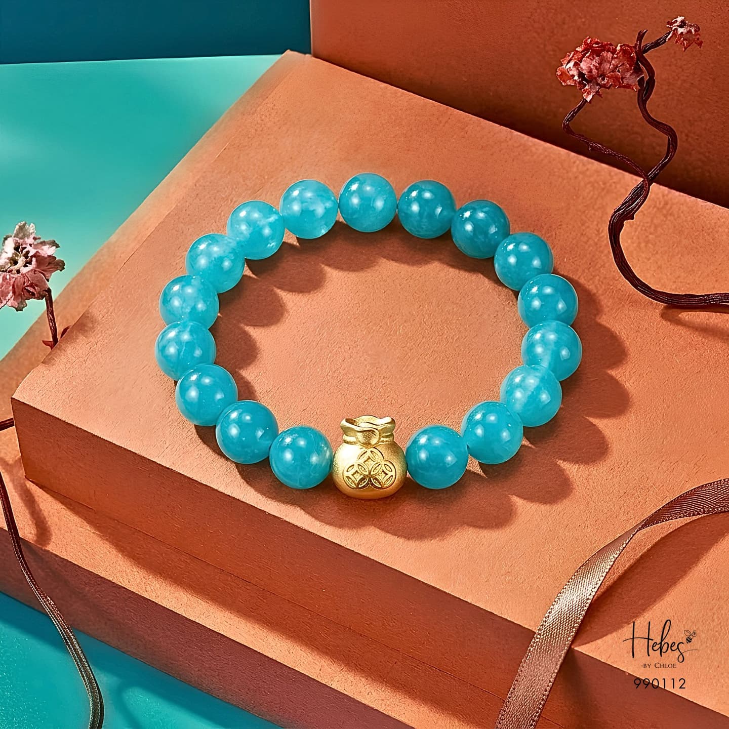 Gold Vermeil Flowing Abundance Amazonite Bracelet 990112