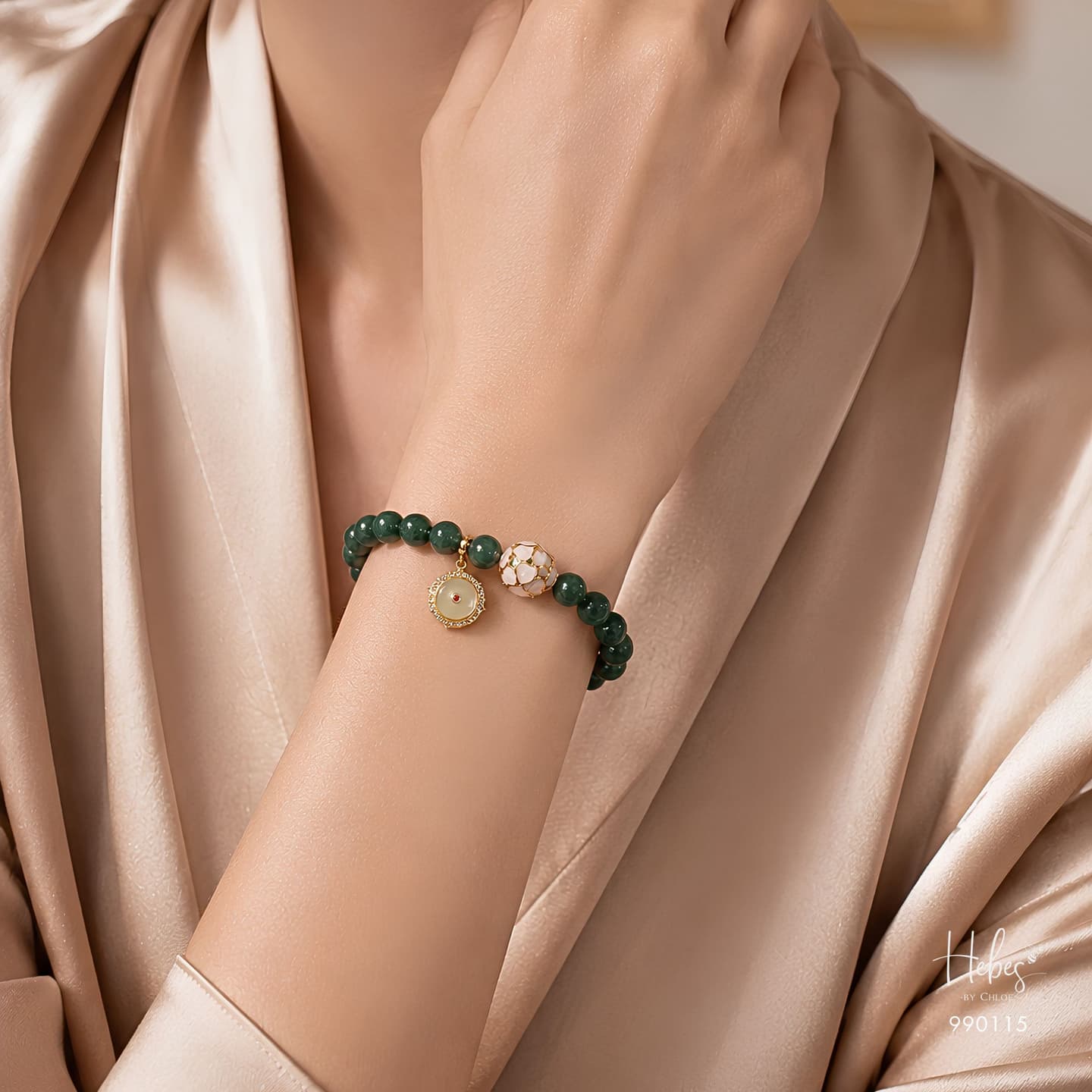 Turquoise Flower Ball Bracelet 990115