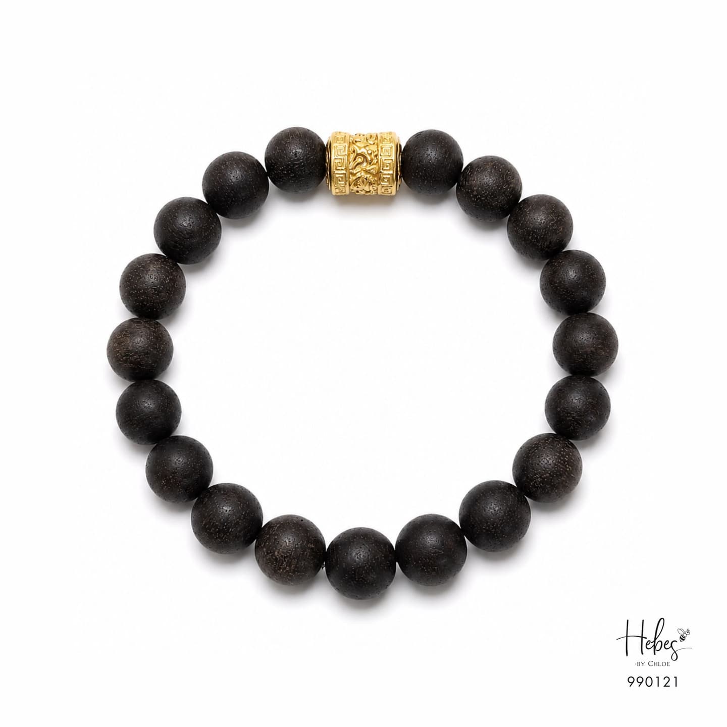 Vietnamese Rare Agarwood Wheel of Dharma Bracelet 990121