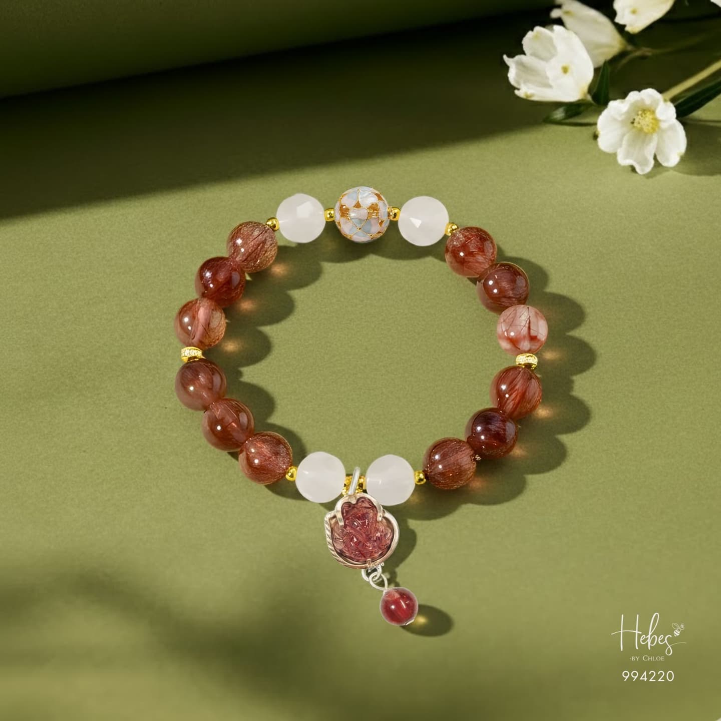 Fortuna Red Rutilated Fairy Fox Bracelet 994220