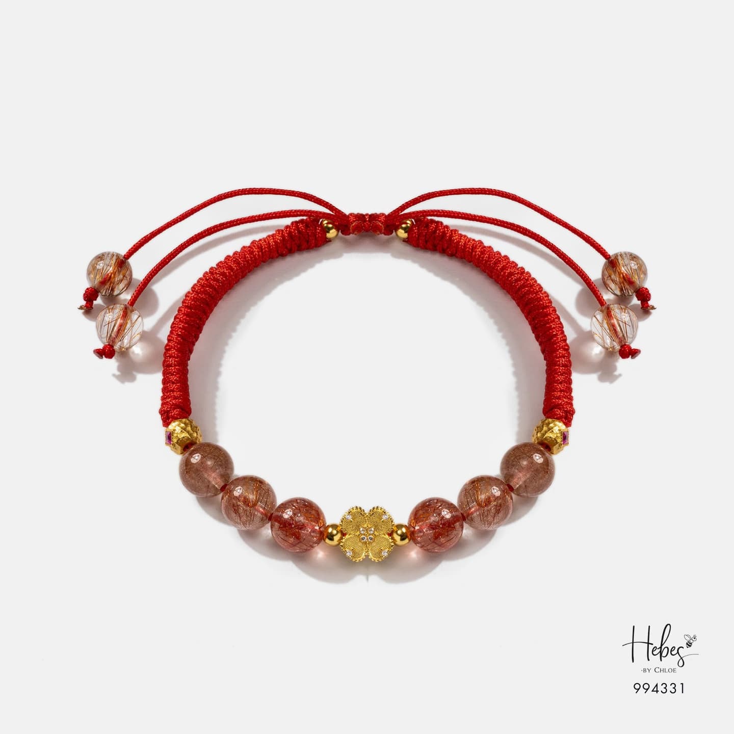 Mantra Red Rutilated Wealth Bracelet 994331