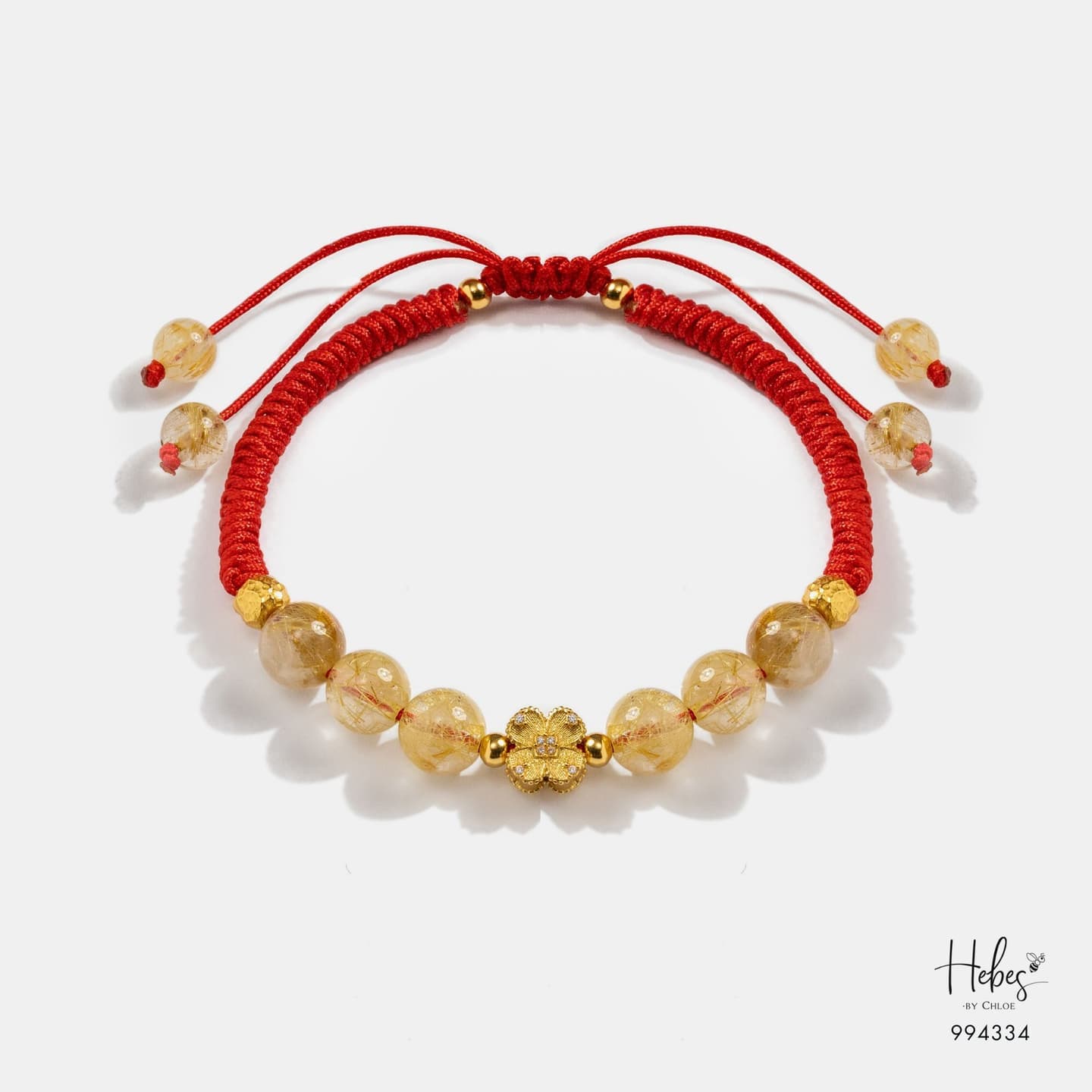 Mantra Golden Rutilated Wealth Bracelet 994334