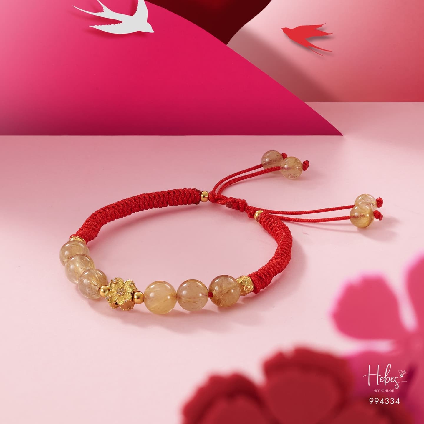 Mantra Golden Rutilated Wealth Bracelet 994334