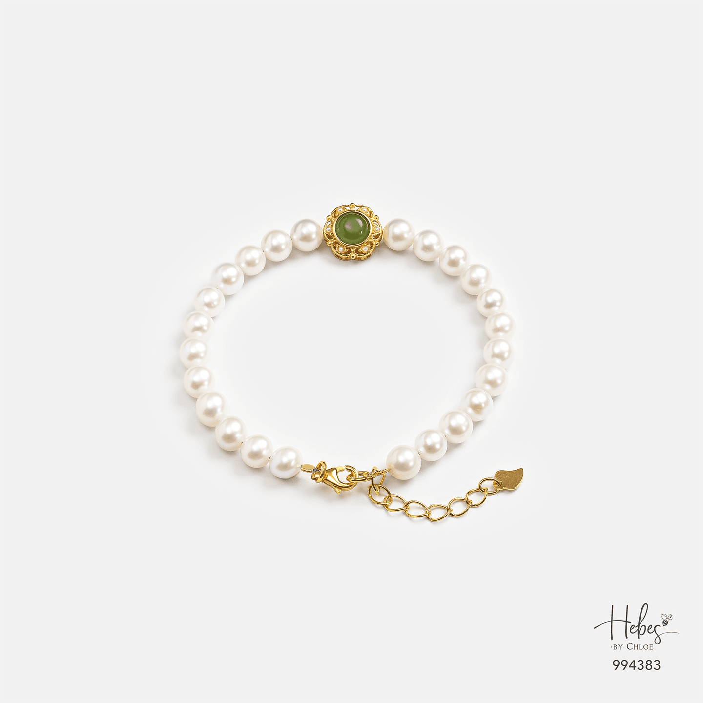 Akoya Pearl Halo Jade Bracelet 994383