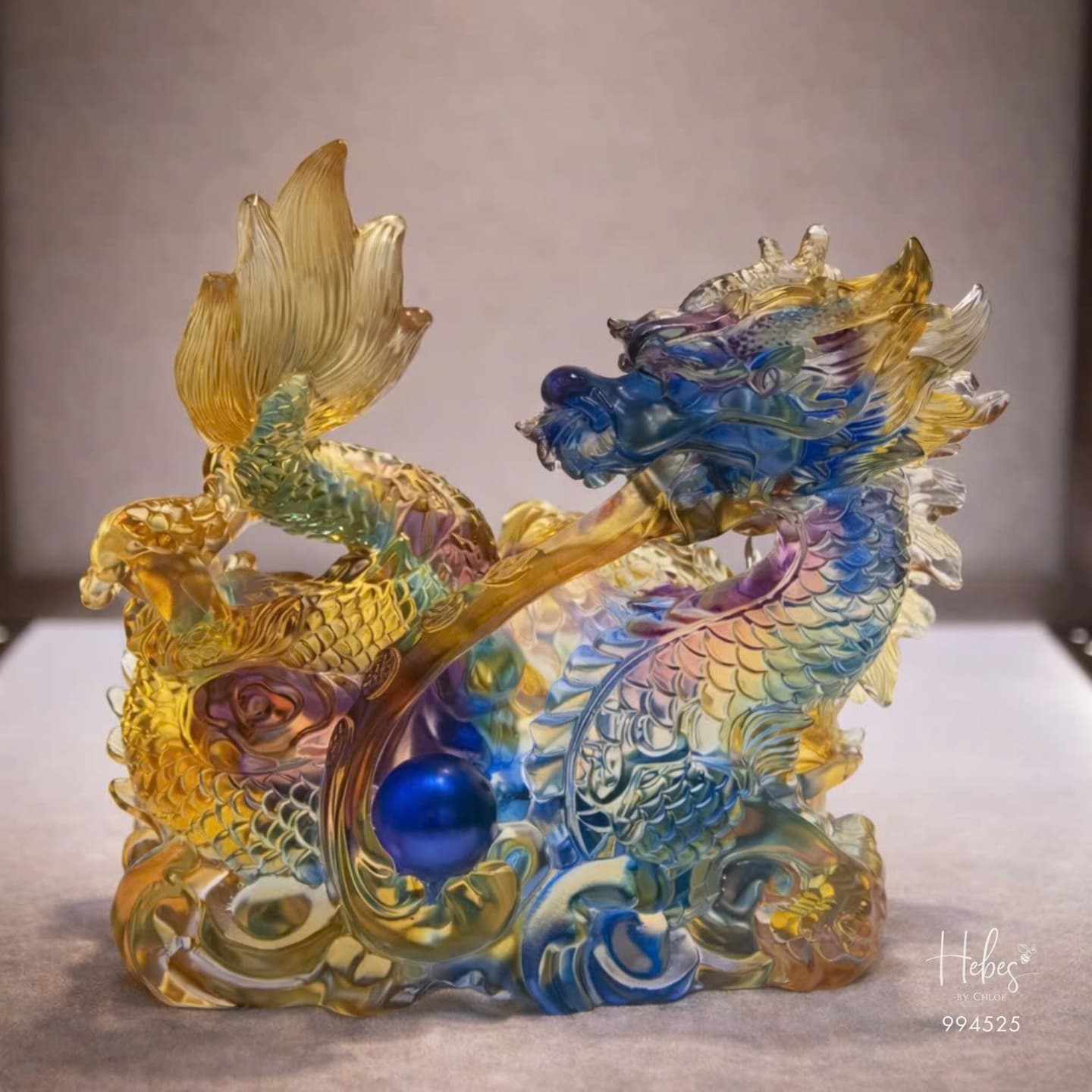 Crystal Feng Shui Earth Dragon Statue 994525