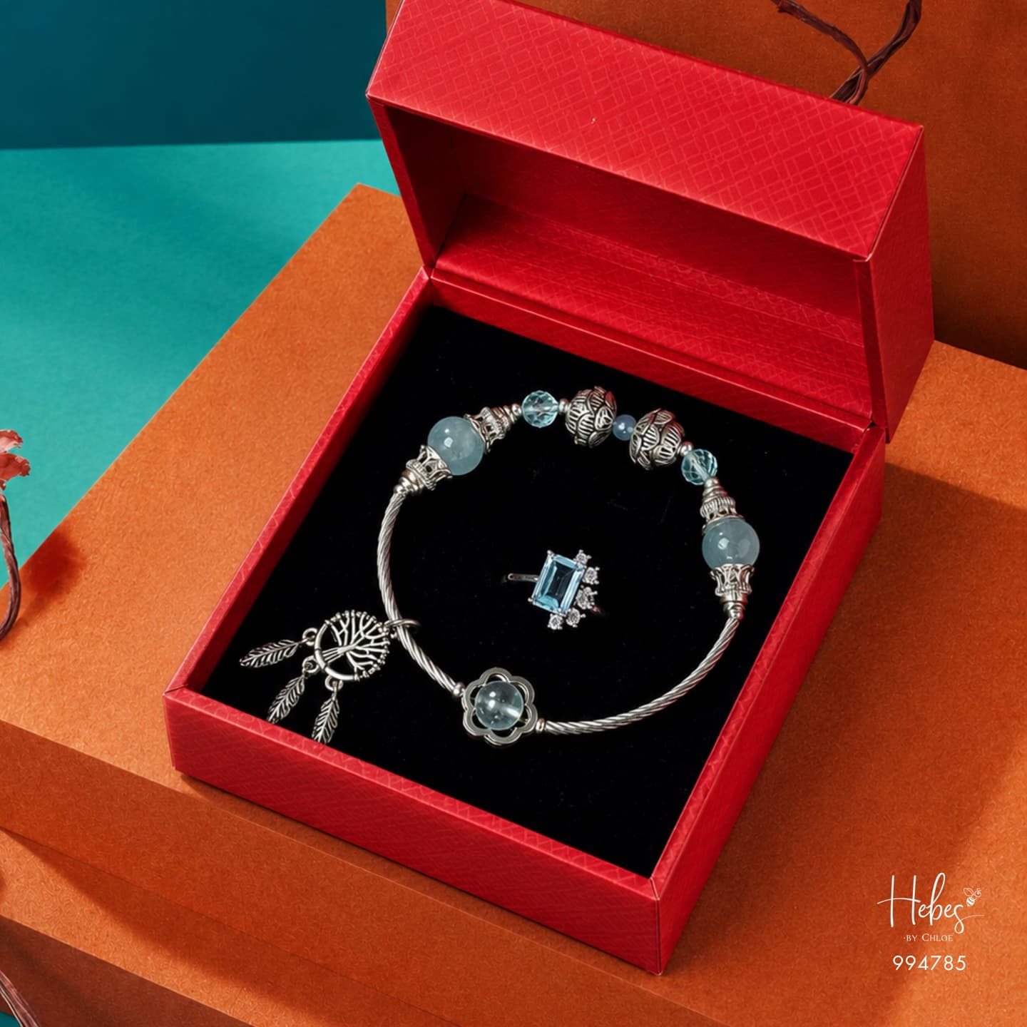 Sacred Lineage Aquamarine & Topaz Set 994785