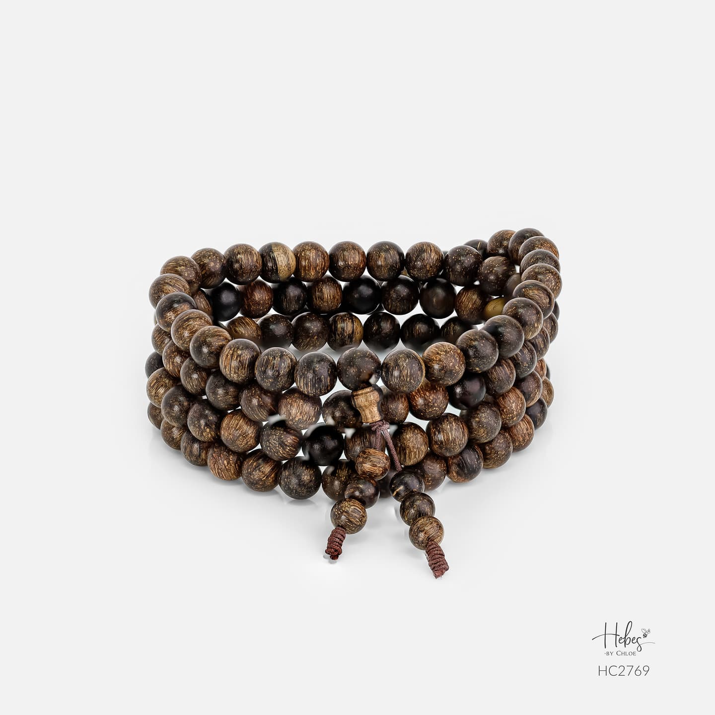 Indonesian 108 Beads Agarwood Bracelet (8mm) - HC2769