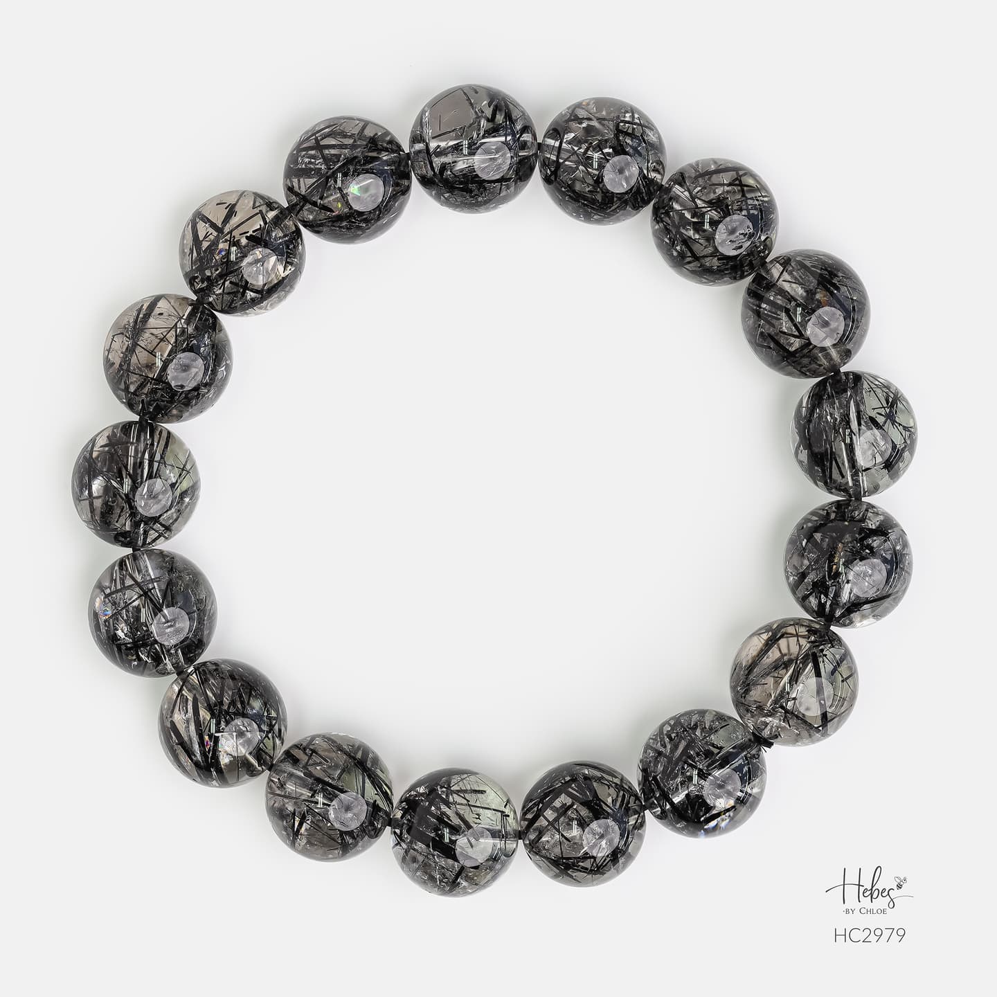 Abundant Blessing Black Rutilated Quartz Healing Bracelet HC2979