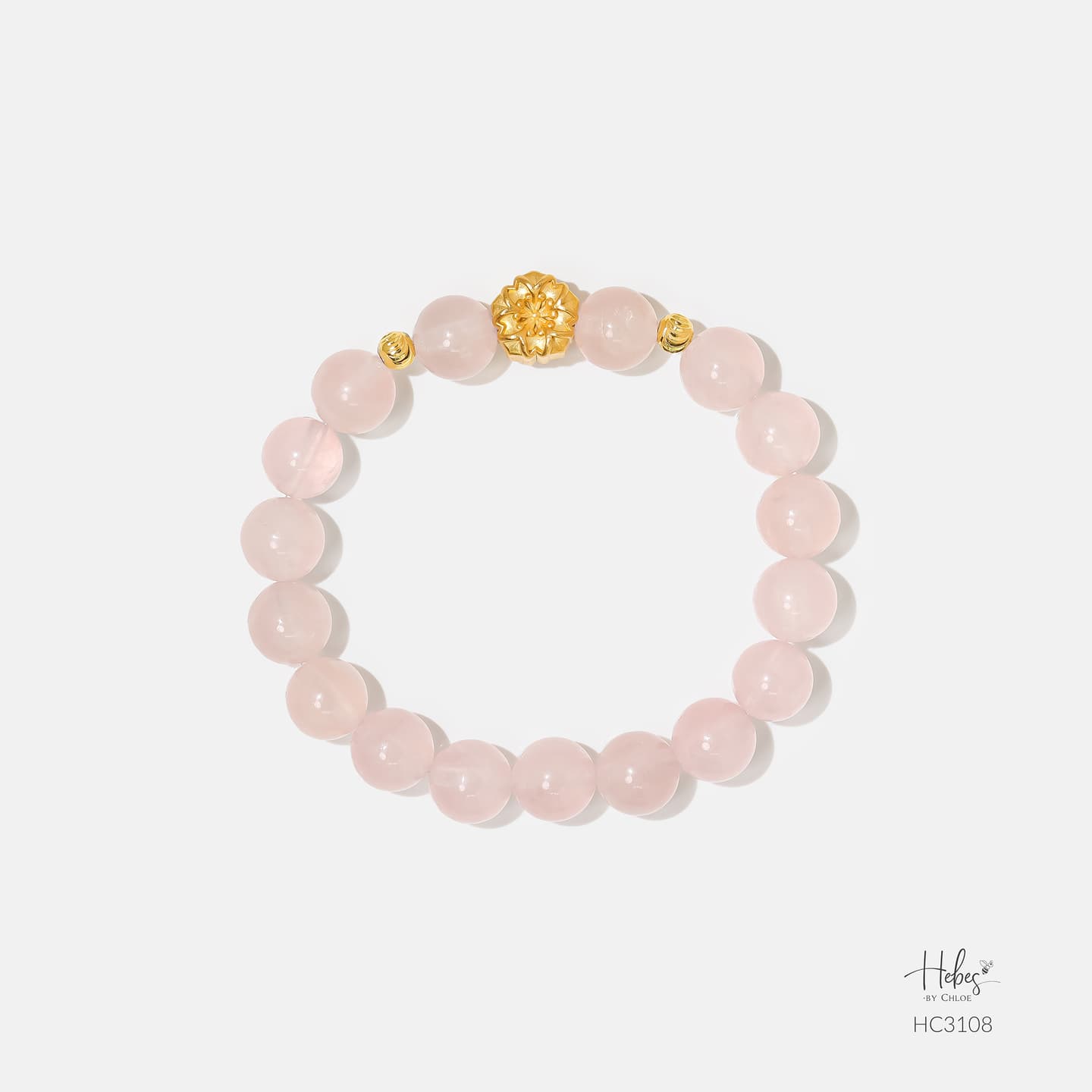 Hebes Gold Vermeil Rose Quartz Bracelet HC3108 8020
