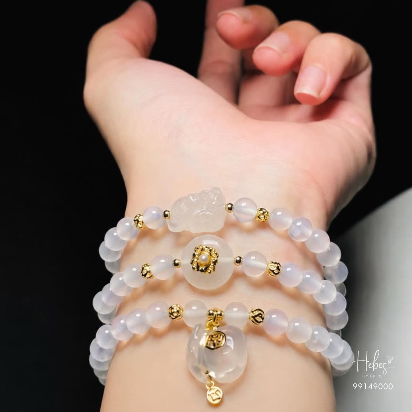 Chalcedony Charm Bracelets