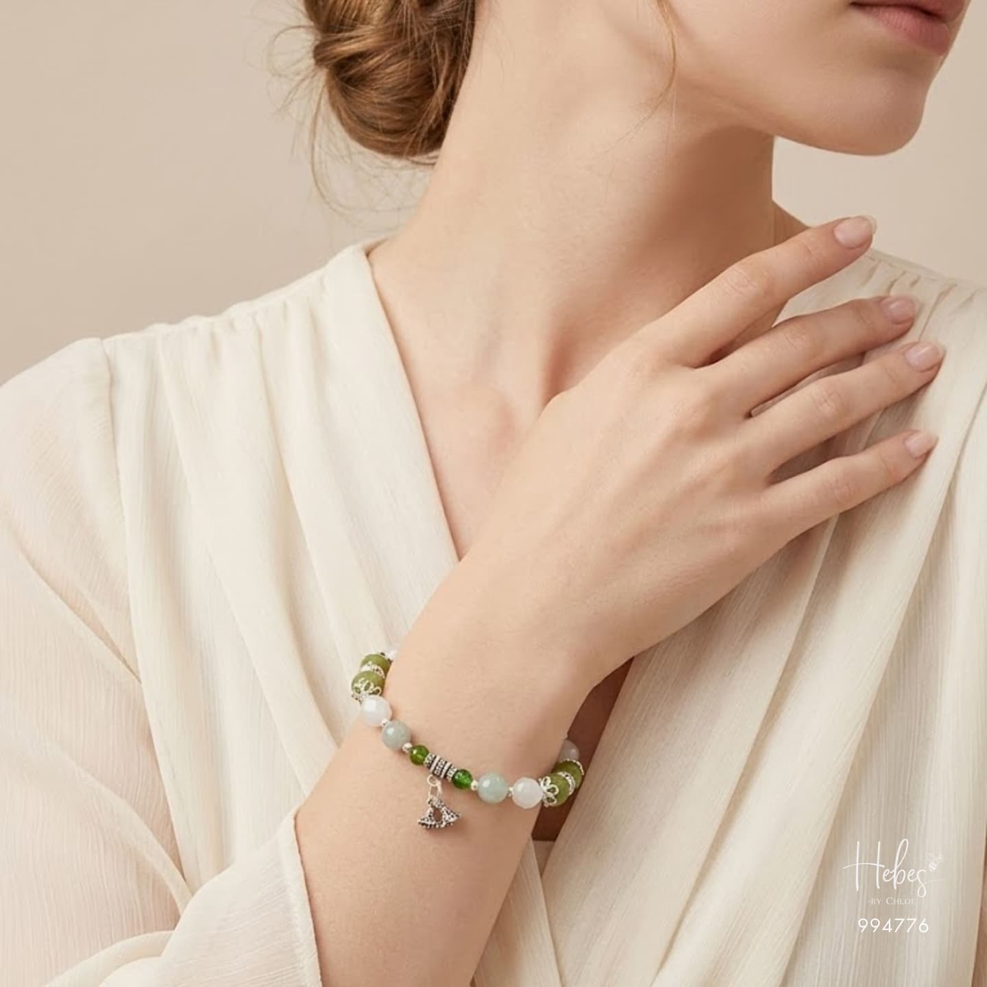 Eternal Bloom Jade & Ginkgo Leaves Bracelet 994776