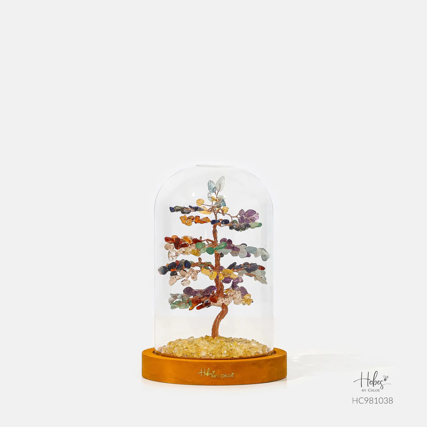 Hebes Feng Shui Tree Seven Chakra Stone Small HC981038