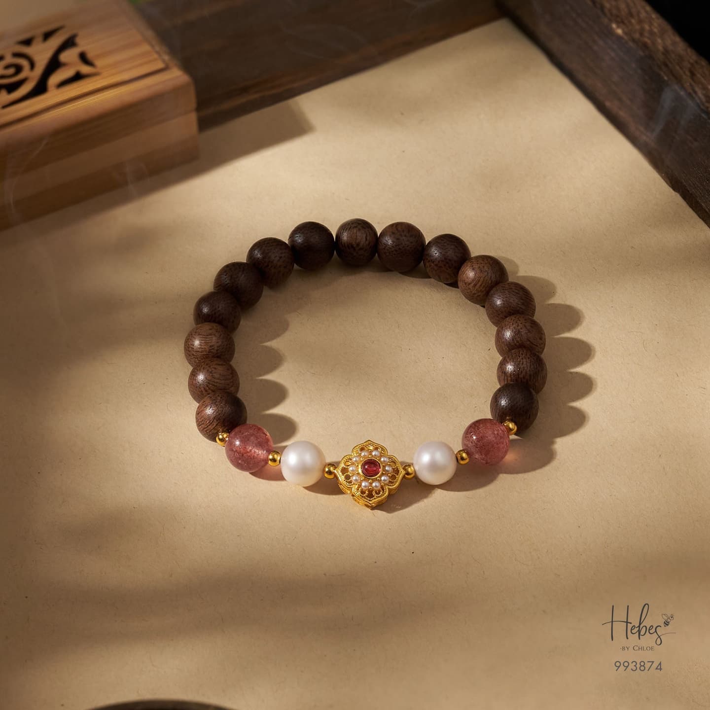 Vietnamese Agarwood Red Strawberry Bracelet  993874