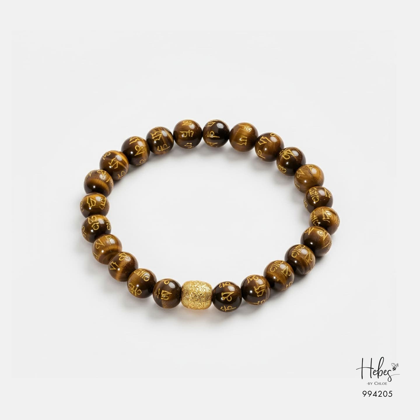 The Emperor Om Mani Padme Hum Tiger Eye Bracelet 994205
