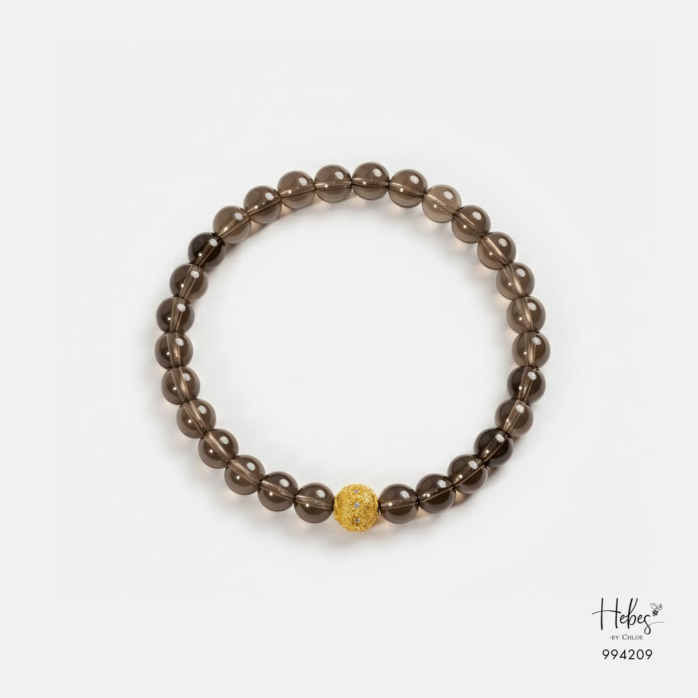 The Emperor Black Smoky Gold Ball Bracelet 994209