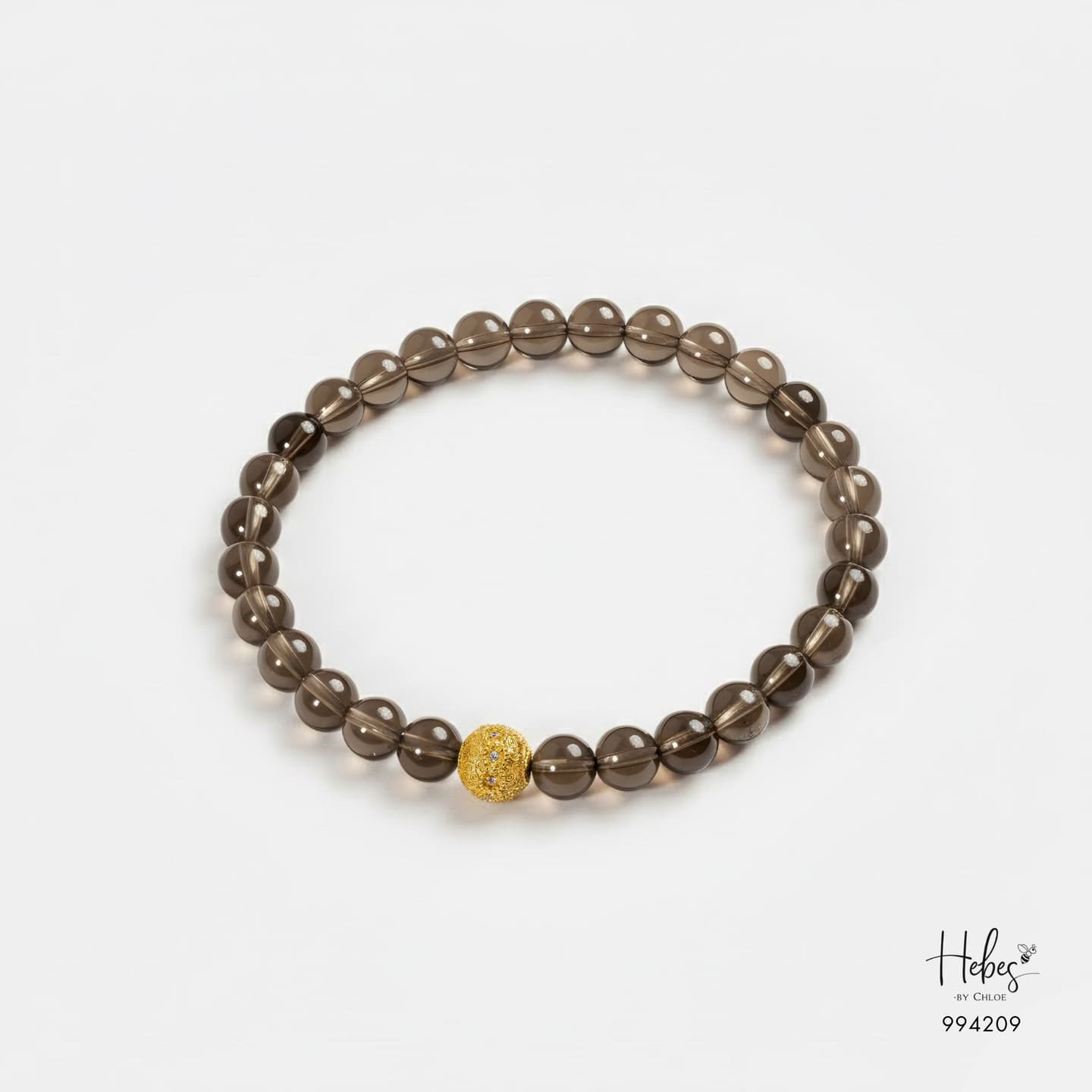 The Emperor Black Smoky Gold Ball Bracelet 994209