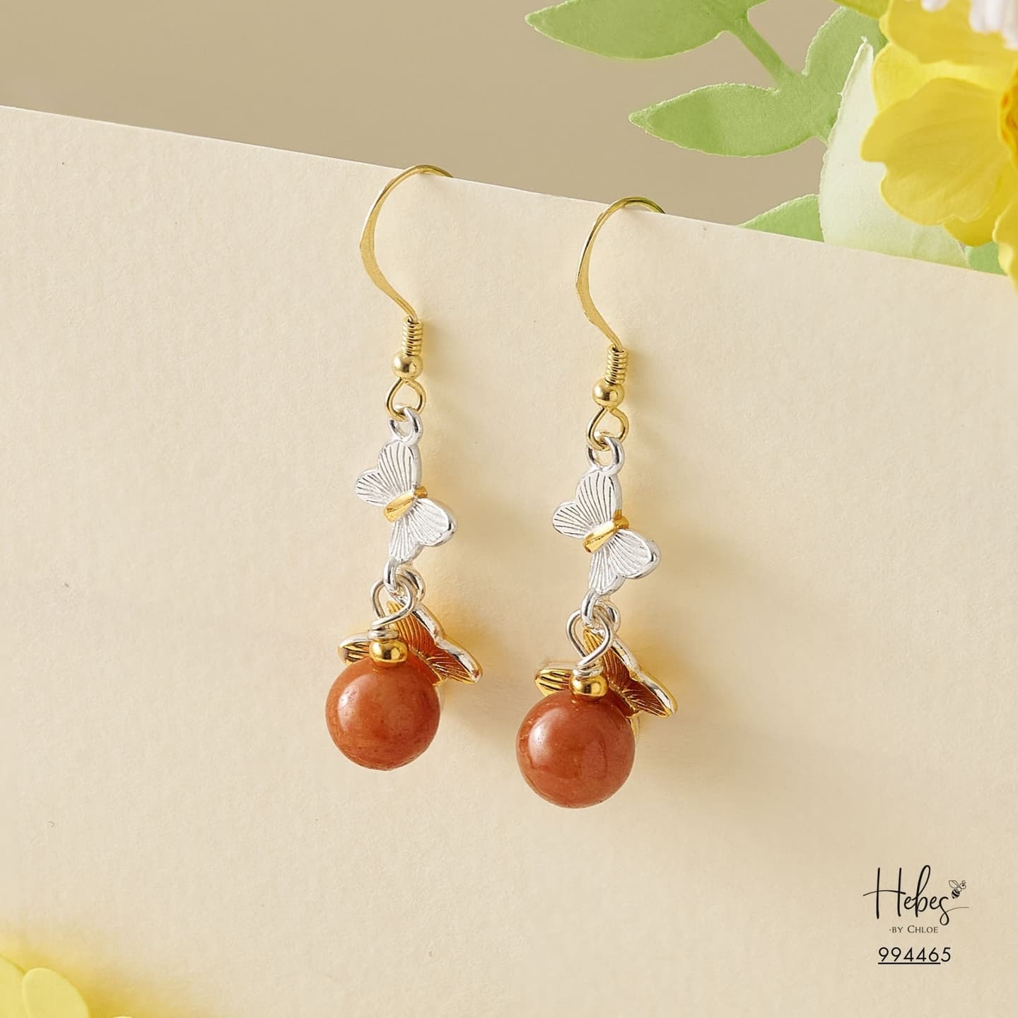 Orange Jade Luminous Dawn Earrings 556045