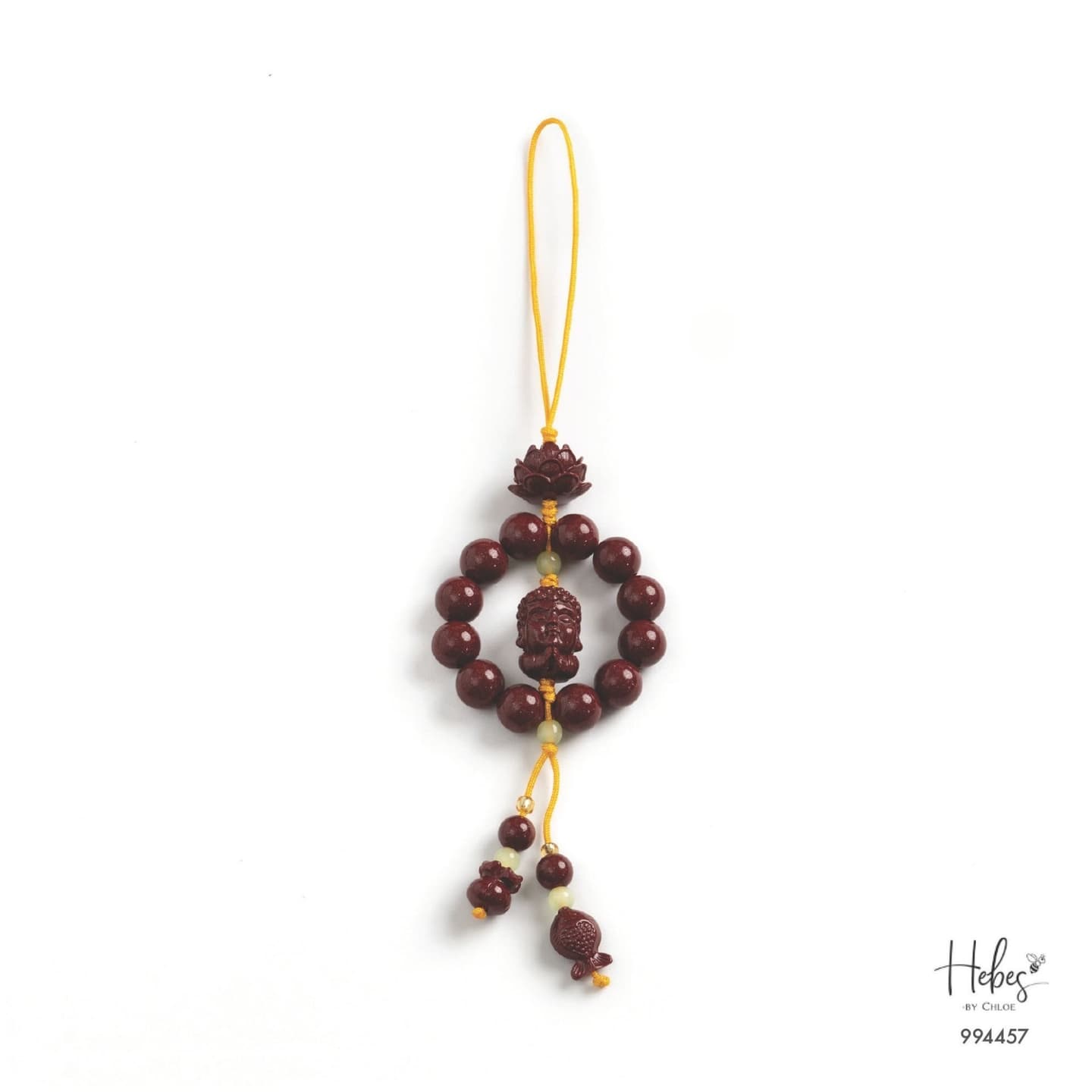 Cinnabar Buddha &amp; Koi Hanging Charm 994457