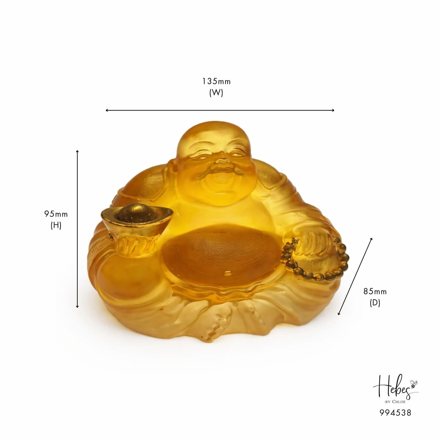 Crystal Feng Shui Laughing Buddha of Peace Statue 994538
