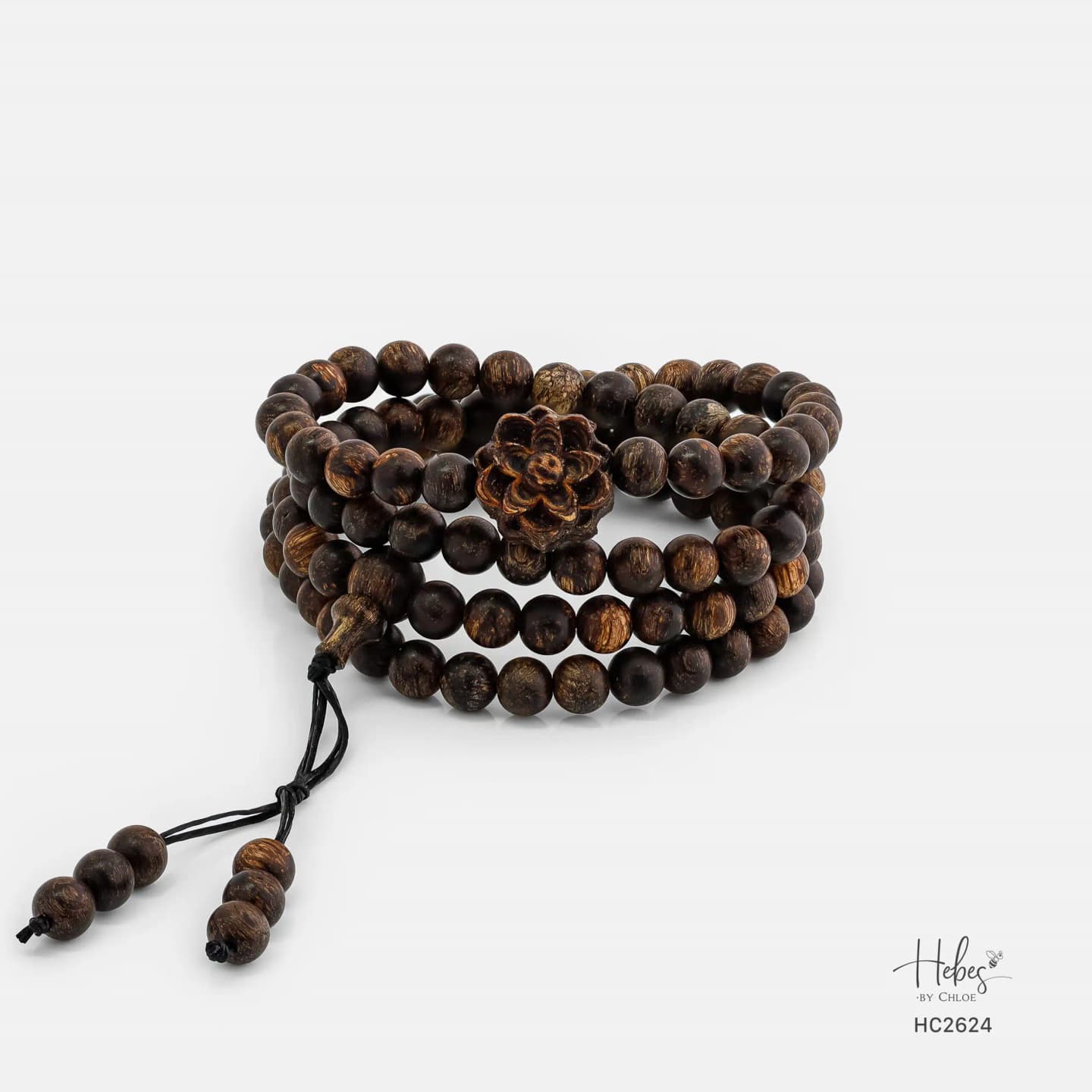 Indonesian 108 Beads Agarwood Bracelet (6mm) - HC2624