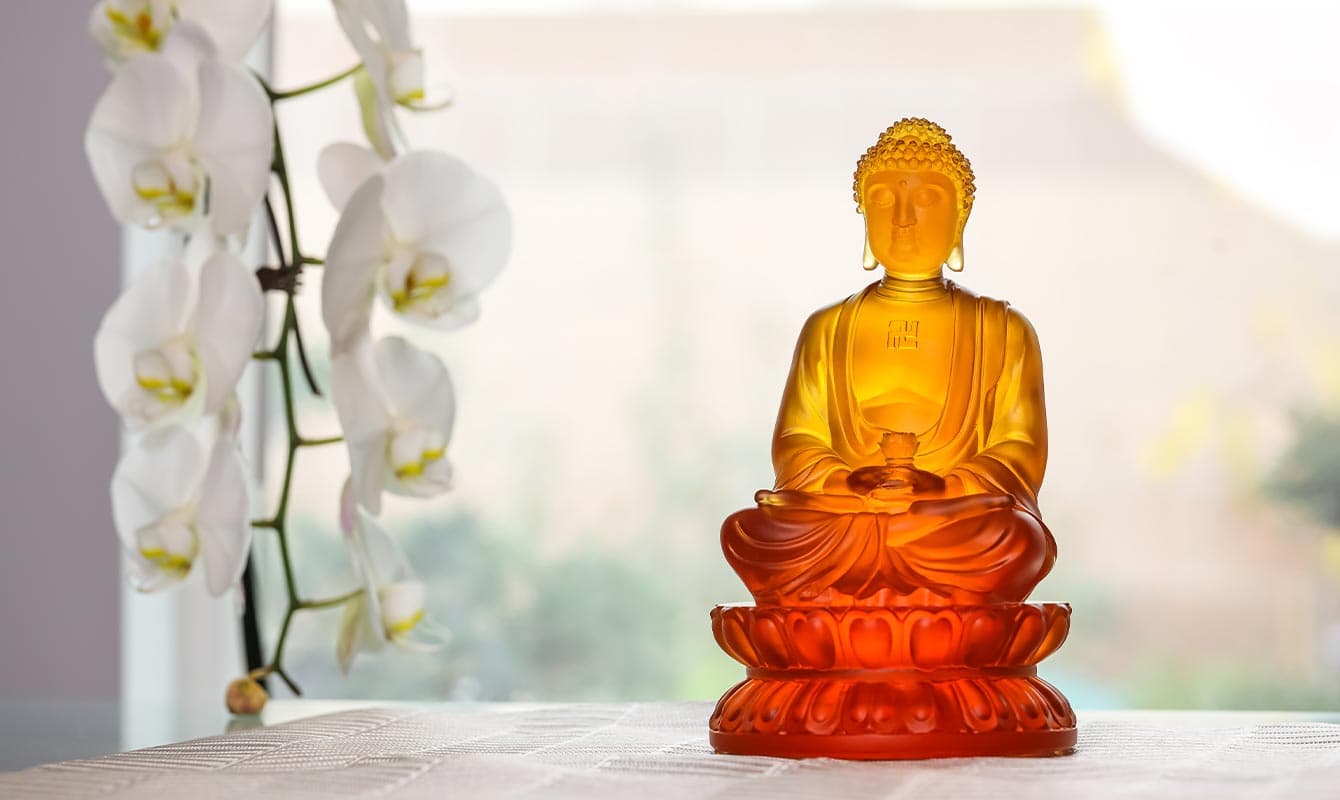 Crystal Fengshui Amitabha Buddha Statue
