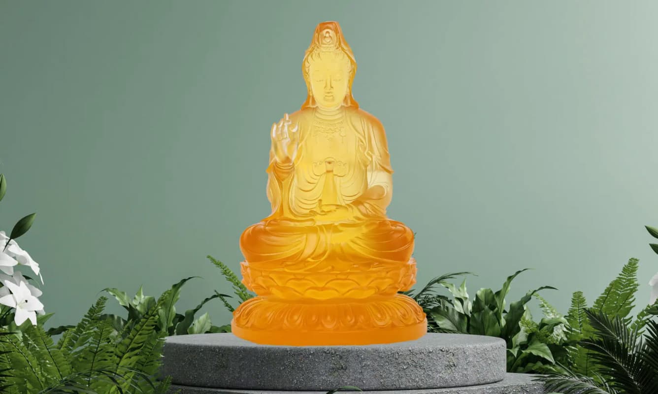 Crystal Feng Shui Guanyin Buddha Statue