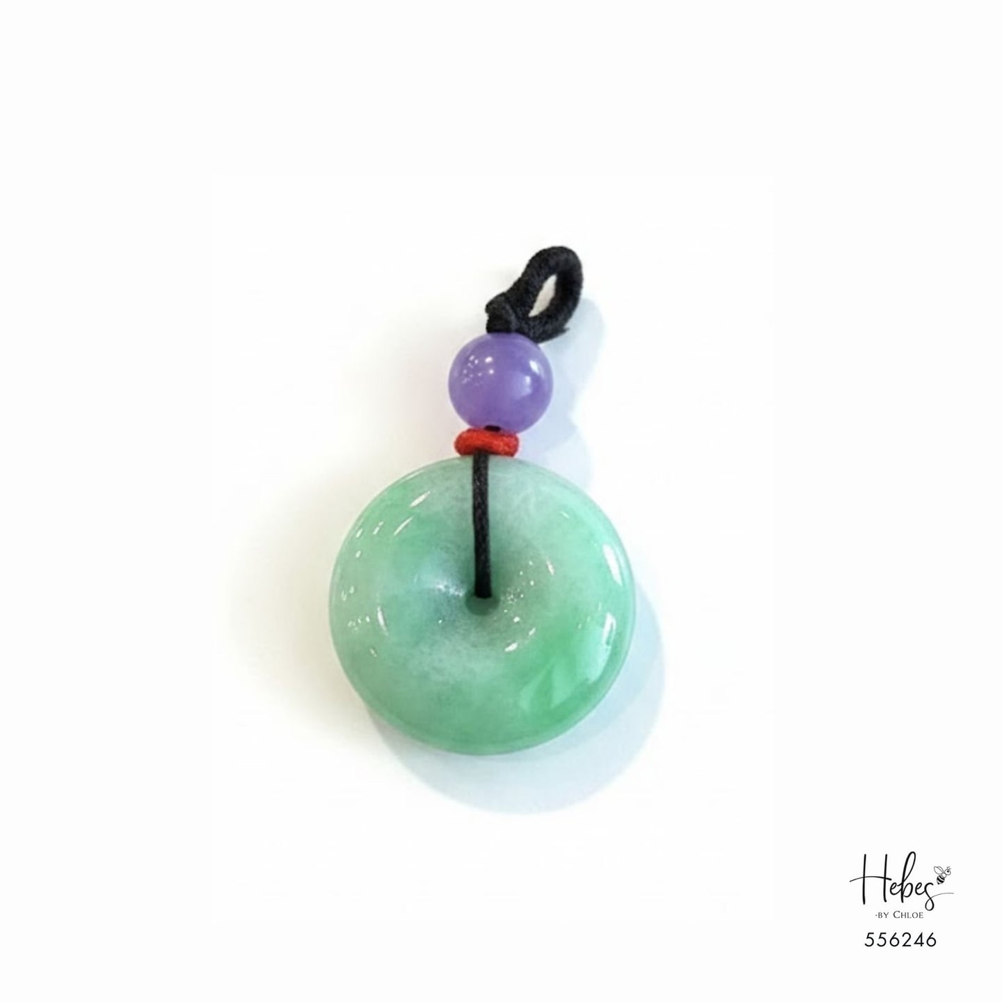 Imperial Green Floating Myanmar Jadeite Peace 556246 -17mm