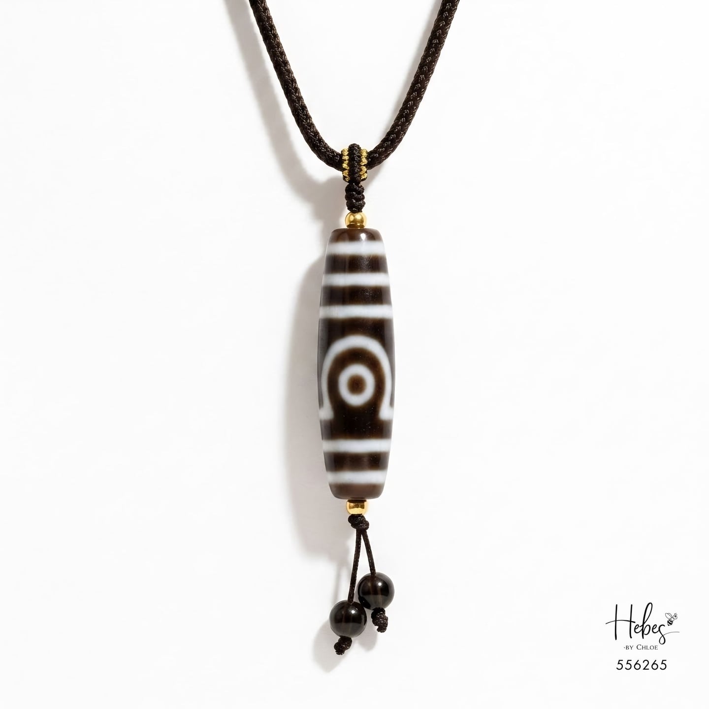 The Destiny Bond Ancient Tibetan 2-Eye Dzi Pendant 556265