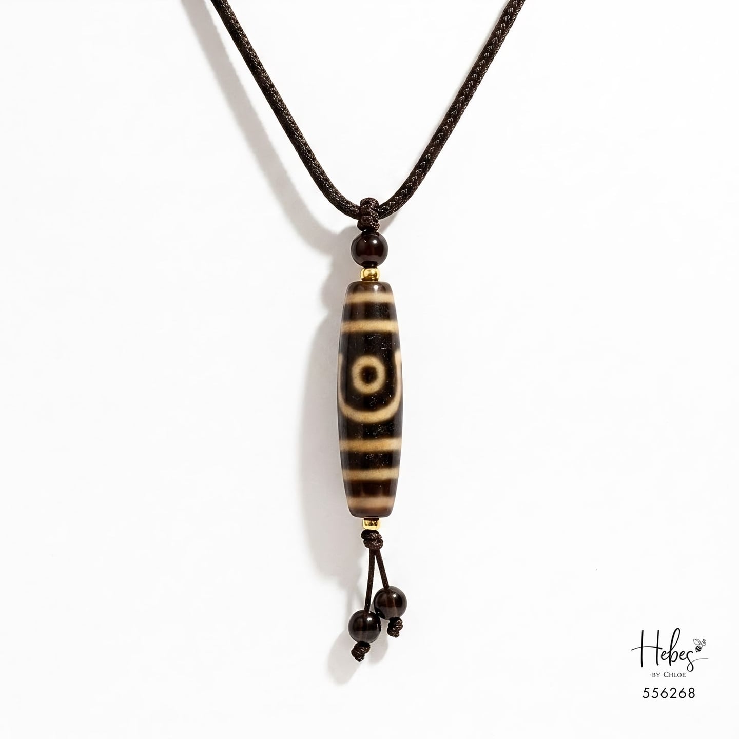 The Sacred Union Tibetan 2-Eye Dzi Pendant 556268