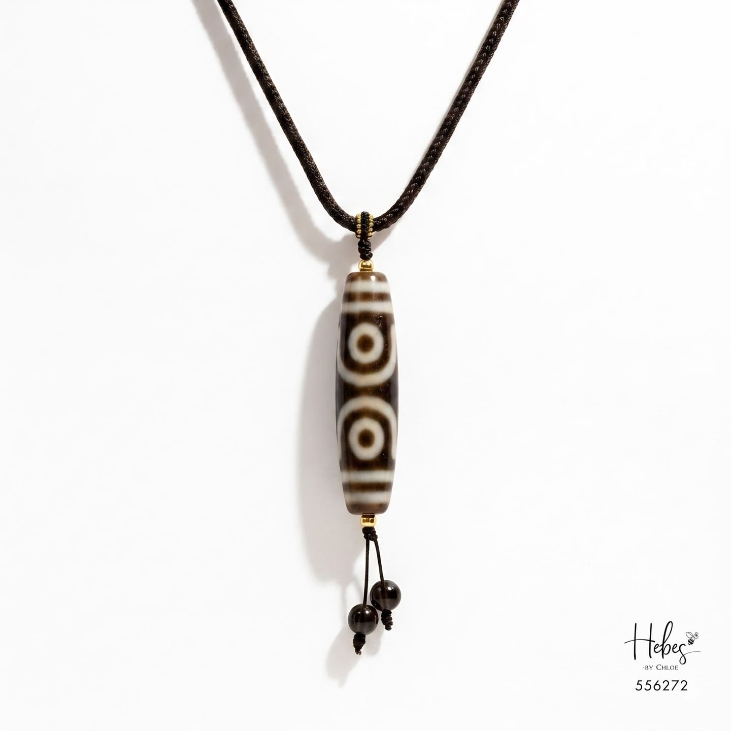 The Sacred Fortune Tibetan 3-Eye Dzi Pendant 556272