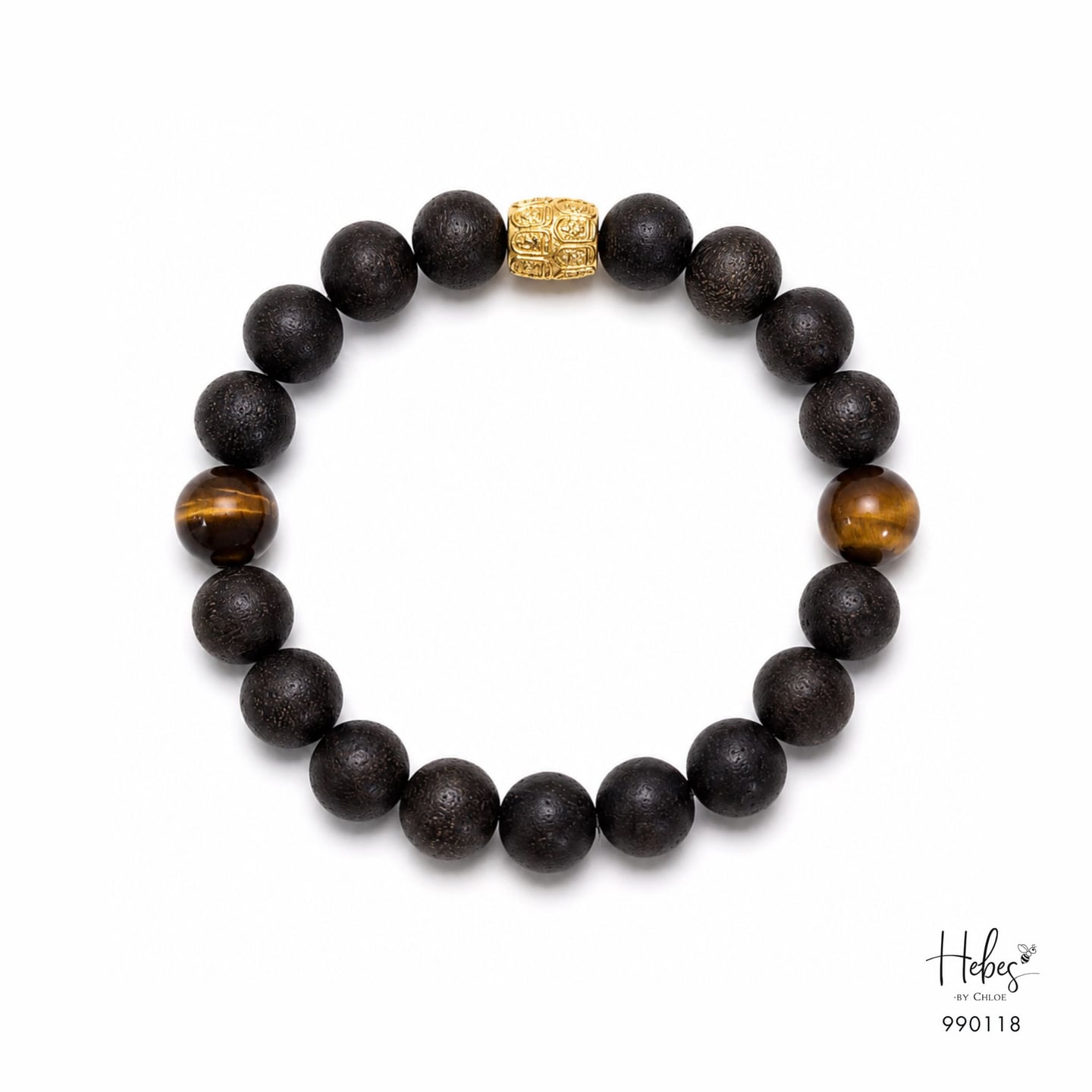 Vietnamese Rare Agarwood Tiger's Eye Bracelet 990118