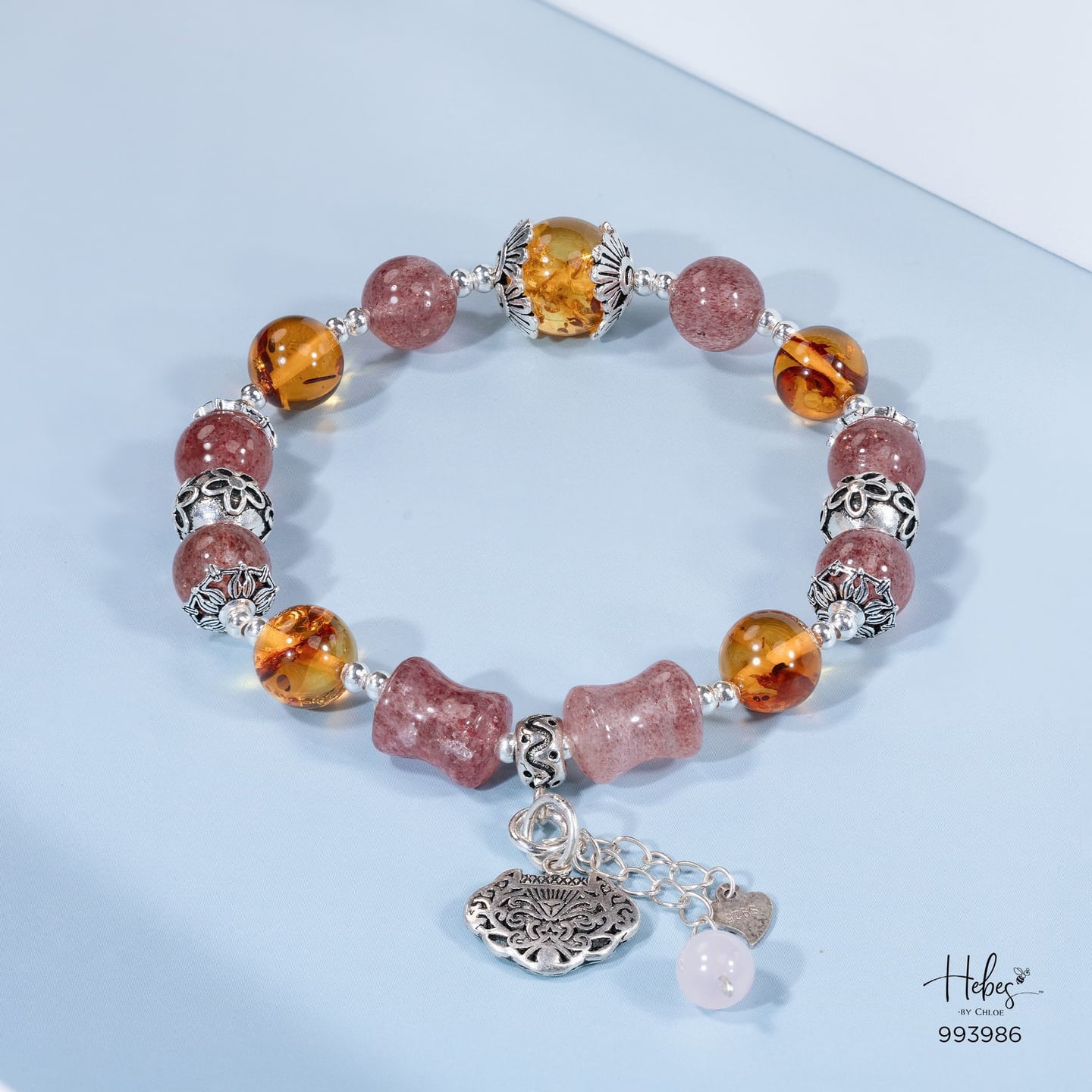 Red Strawberry Quartz  Bracelet 993986
