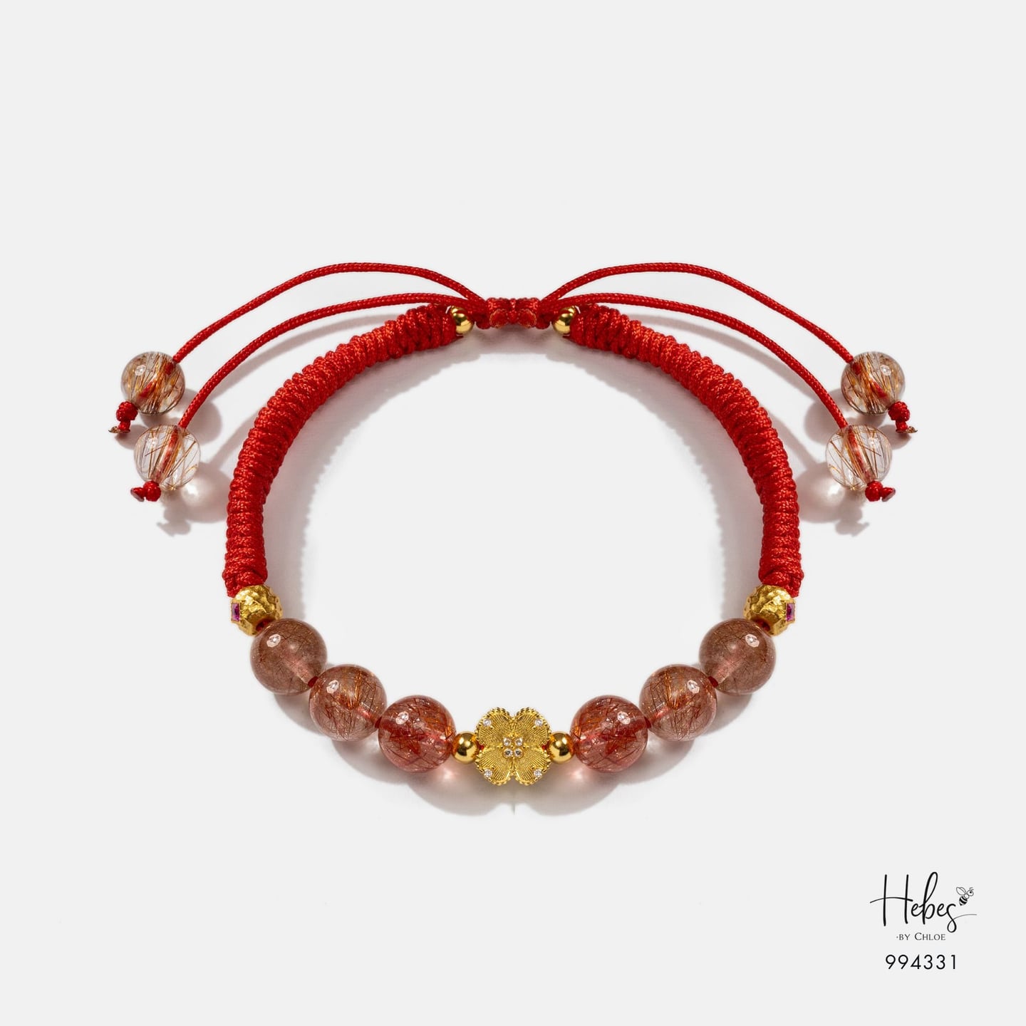 Mantra Red Rutilated Wealth Bracelet 994331