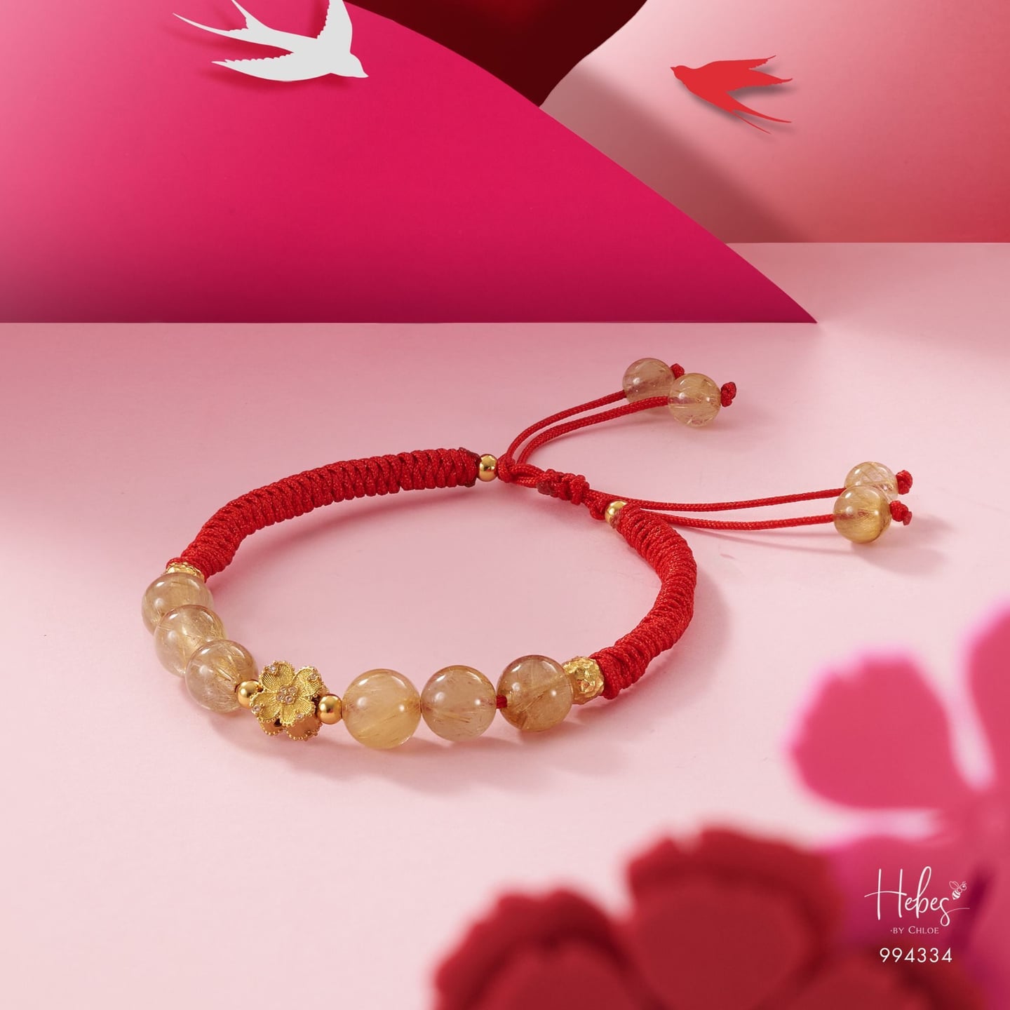 Mantra Golden Rutilated Wealth Bracelet 994334
