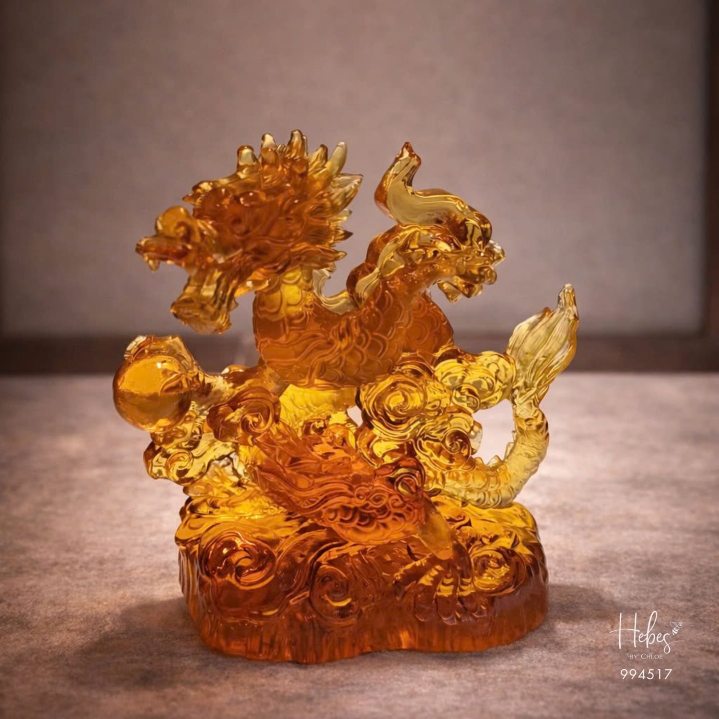 Crystal Feng Shui Five Dragons Guarding Treasure Statue 994517