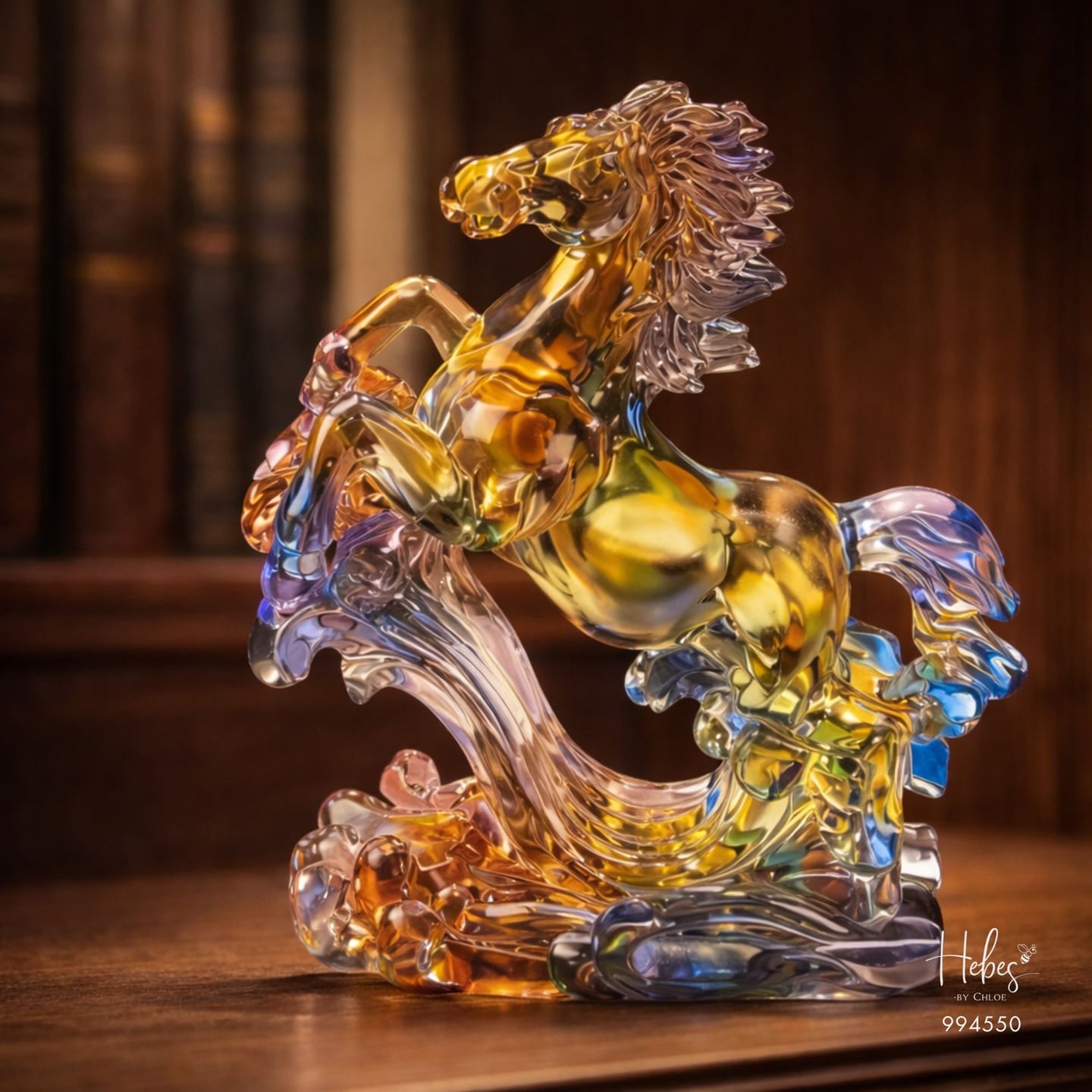 Crystal Fengshui Horse of Process Statue 994550