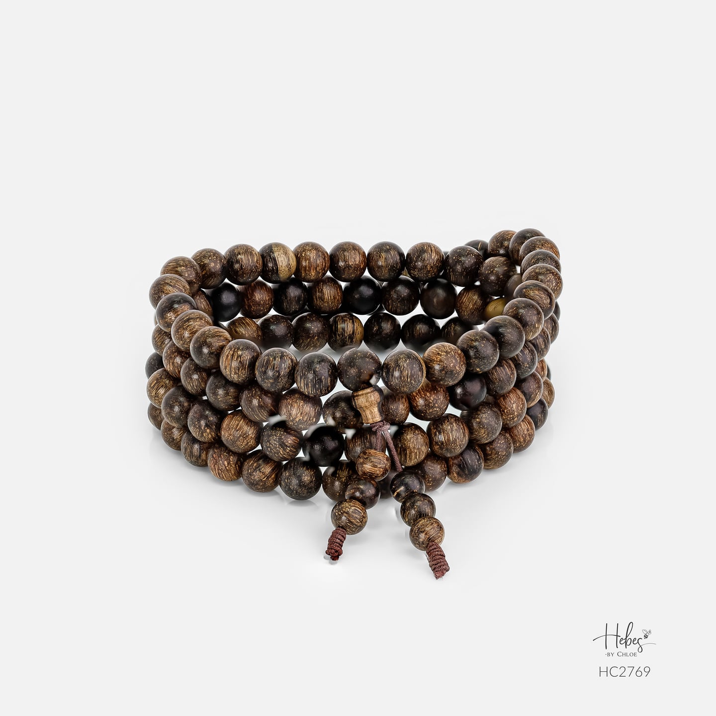 Indonesian 108 Beads Agarwood Bracelet (8mm) - HC2769