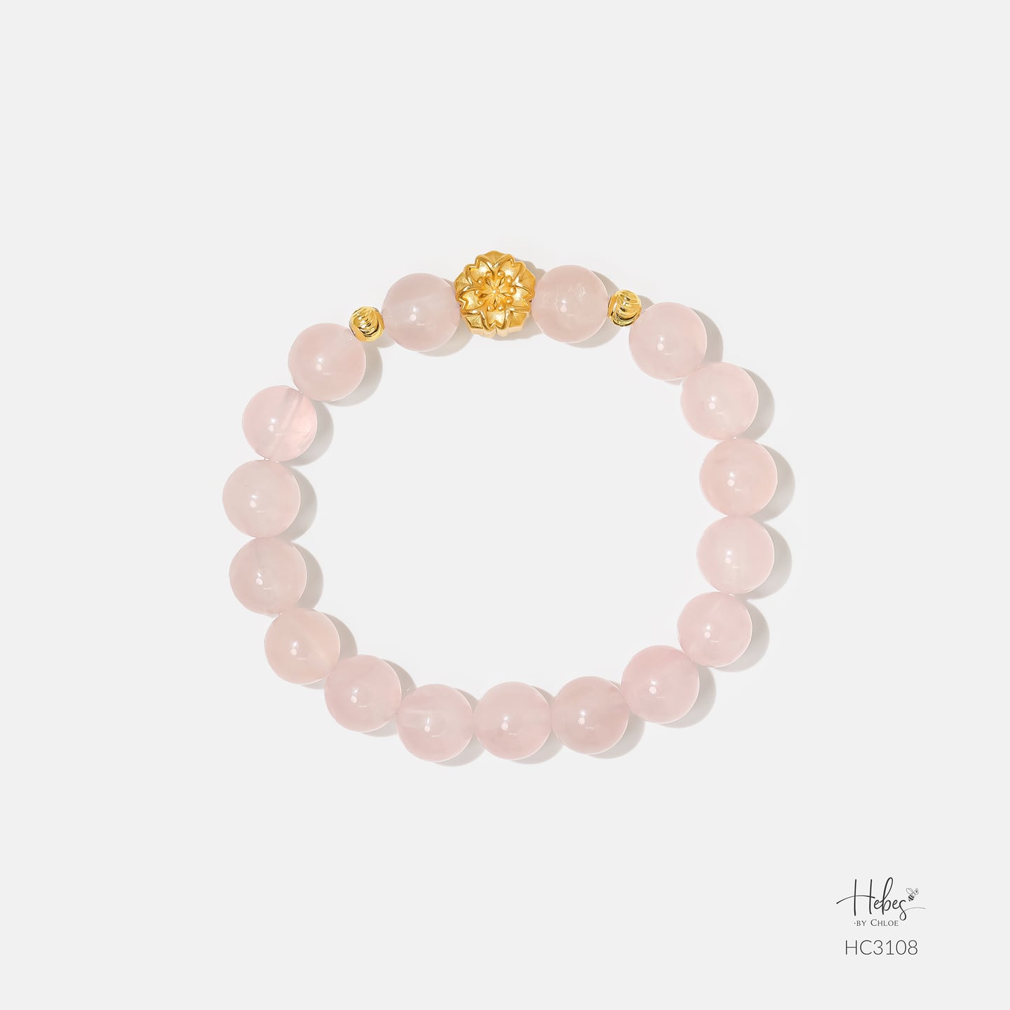 Hebes Gold Vermeil Rose Quartz Bracelet HC3108 8020