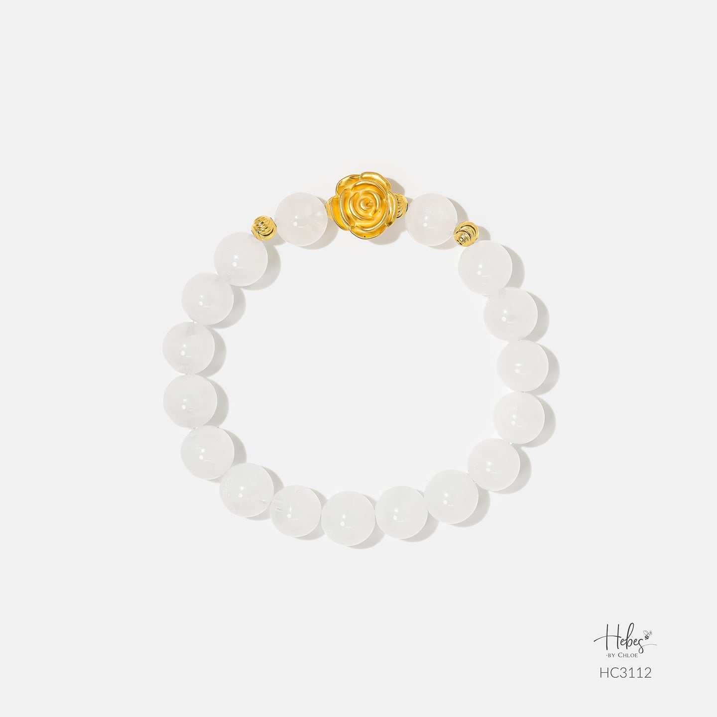 Gold Vermeil Rose Moonstone Bracelet (9mm) 993112