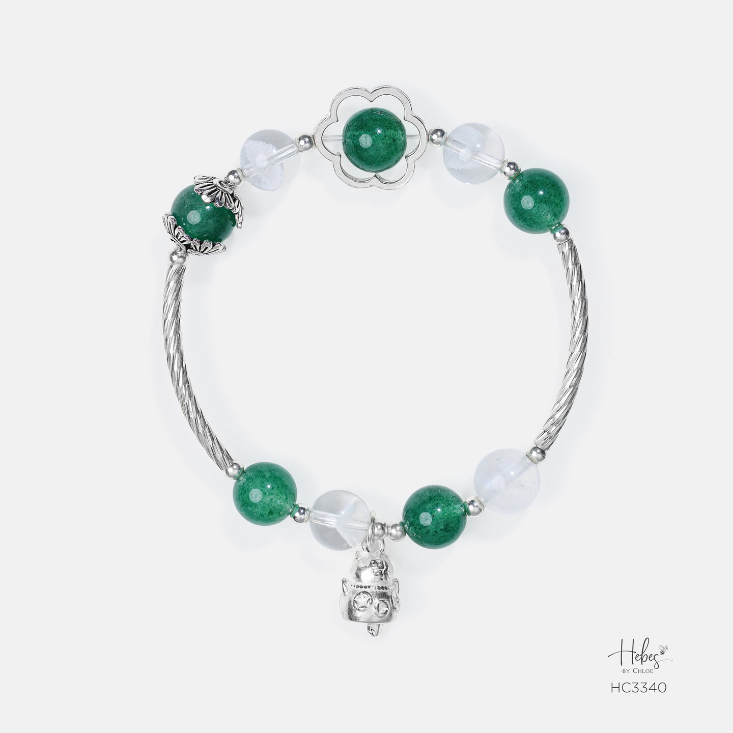 Hebes Green Strawberry Quartz Bracelet HC3340