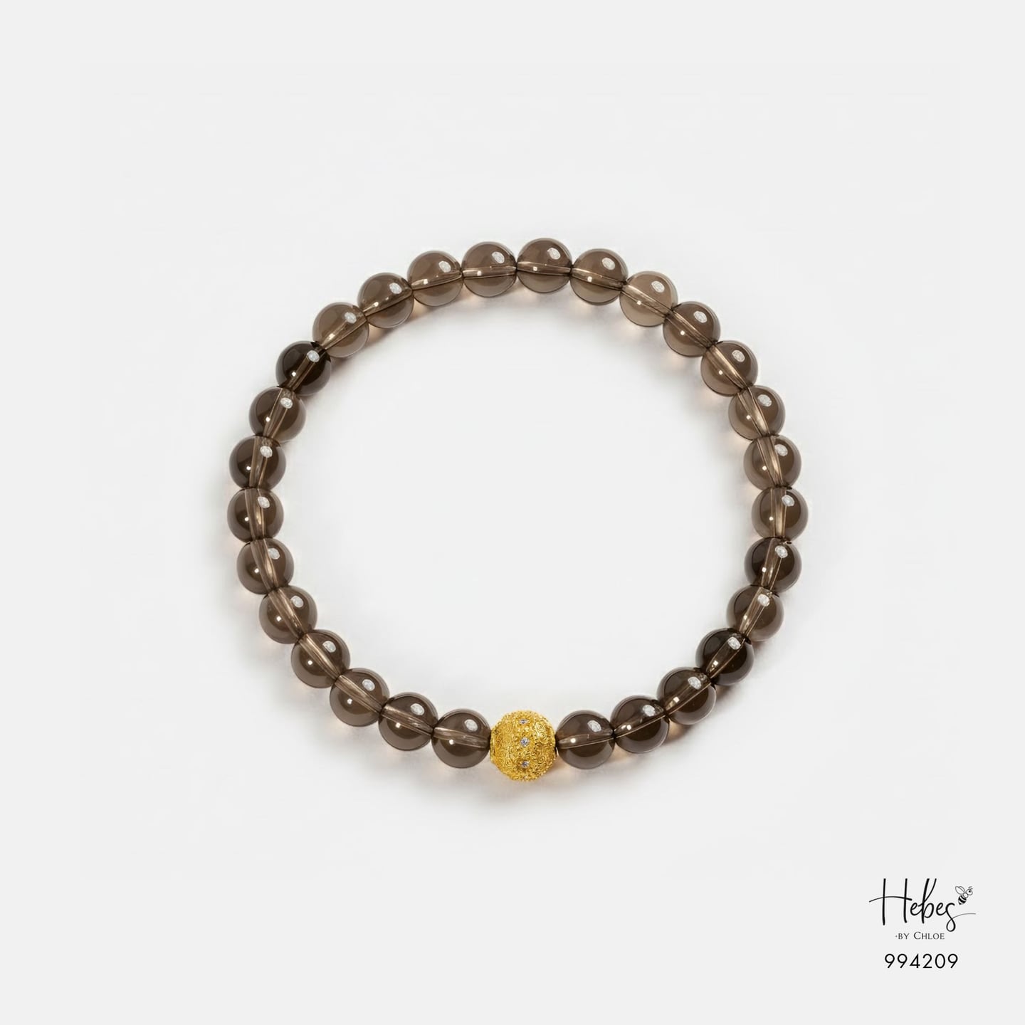 The Emperor Black Smoky Gold Ball Bracelet 994209