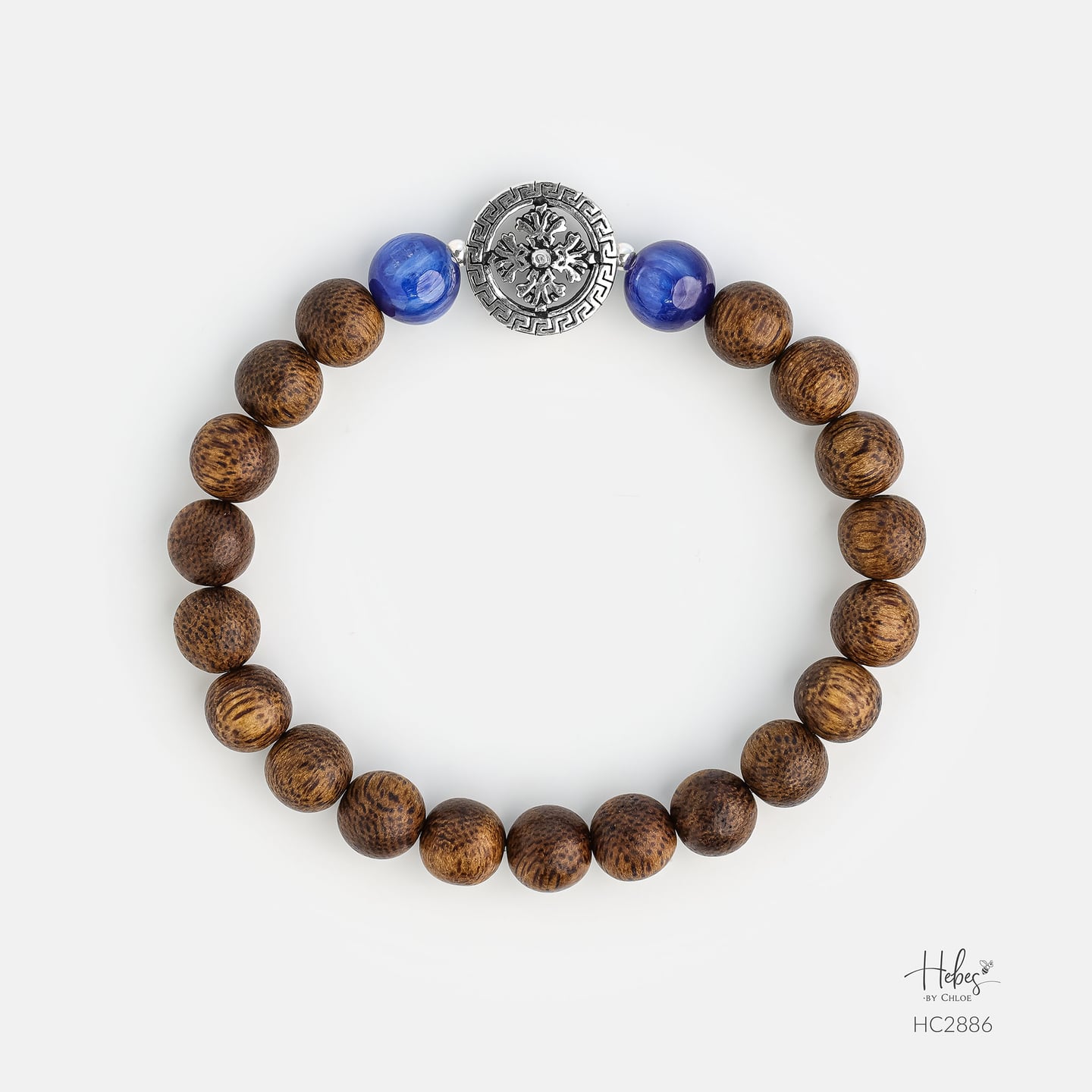 Vietnamese Agarwood Kyanite Flower Charm Bracelet HC2886